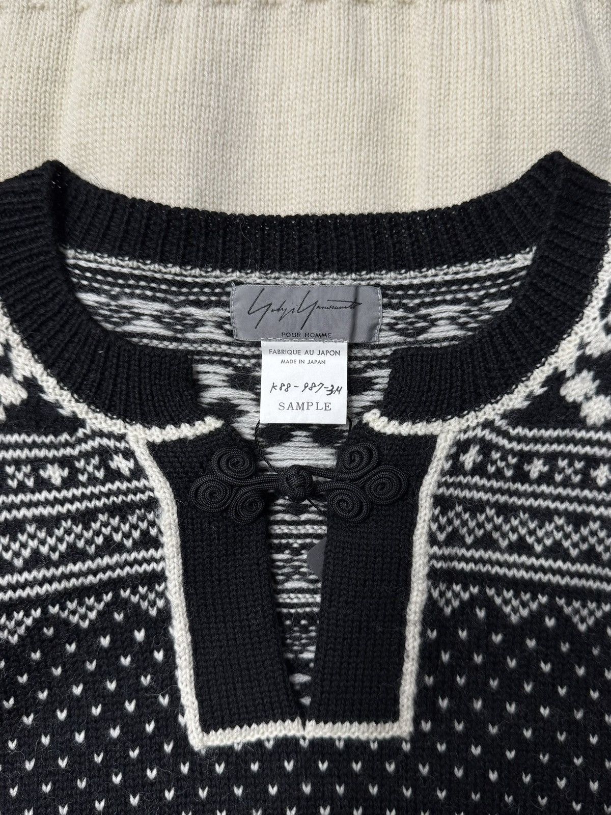 Yohji Yamamoto SAMPLE AW1998 Yohji Yamamoto Pour Homme Nordic Wool Sweater Size US M / EU 48-50 / 2 - 3 Thumbnail