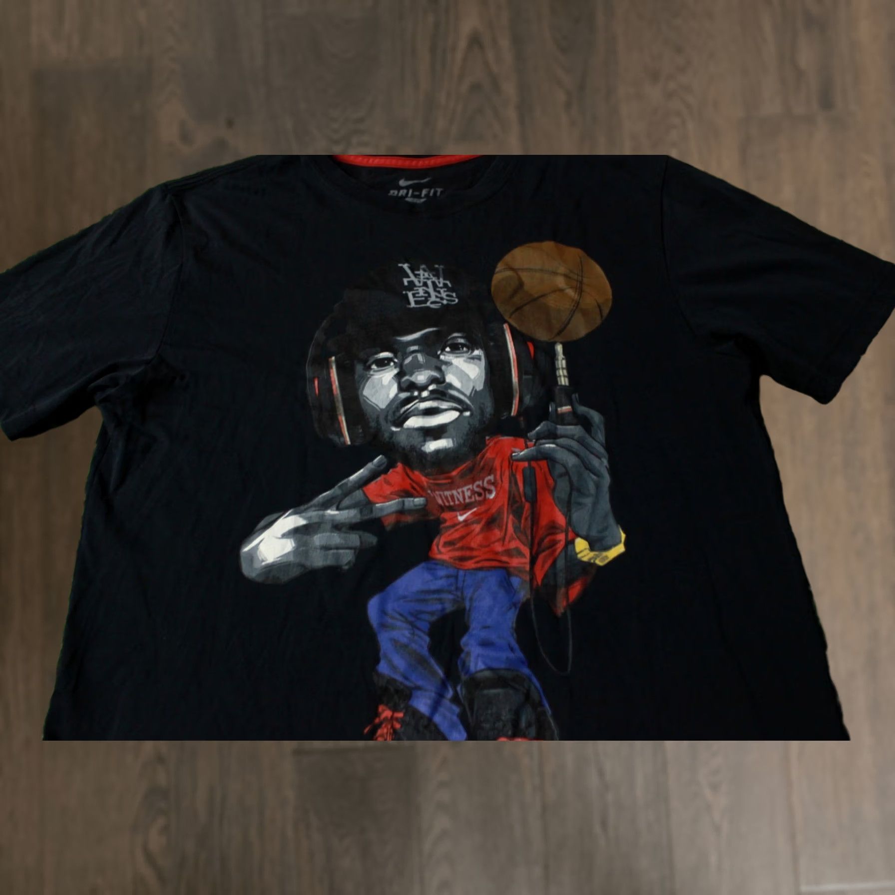 Nike NIKE Basketball Lebron James 2011 T-Shirt Shirt Men M Black Basketball Nike Mens M Size US M / EU 48-50 / 2 - 1 Thumbnail