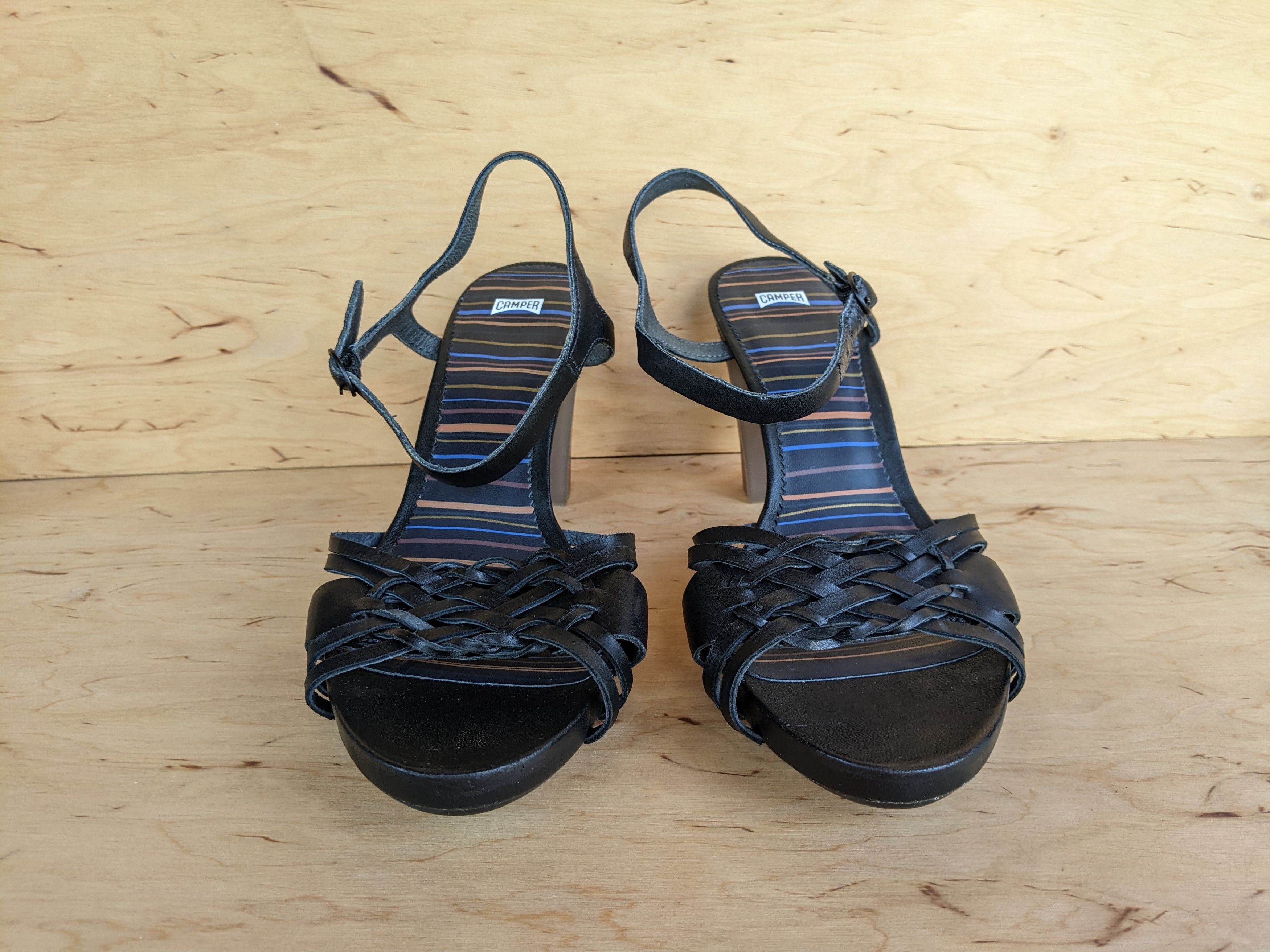 Camper Camper Womens Heels Shoes Ariadna Black Prada Dior Sandals Size US 8.5 / IT 38.5 - 10 Thumbnail