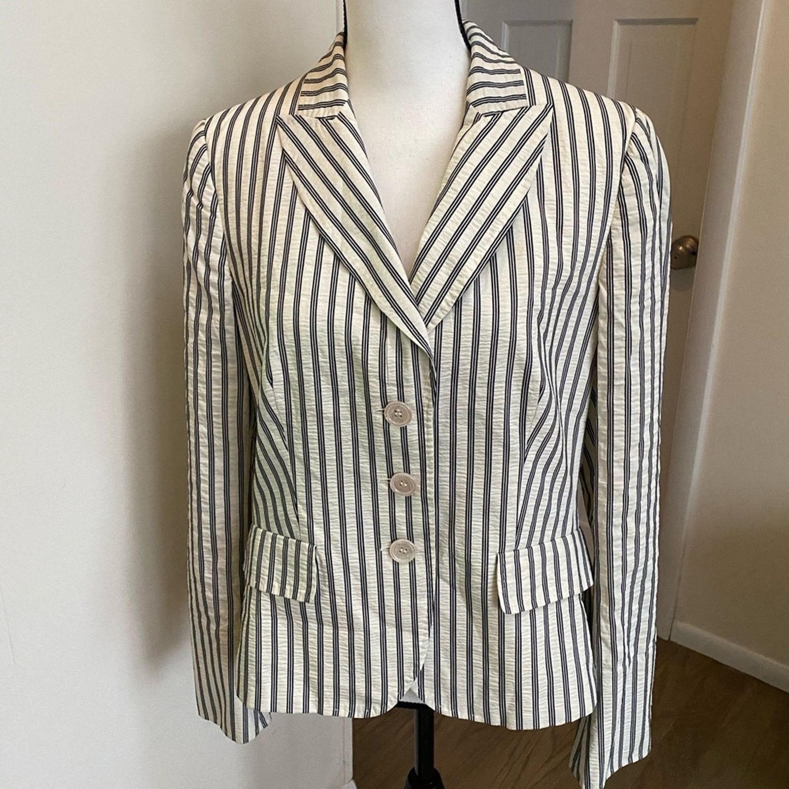 Moschino Moschino Cheap and Chic Seersucker Blazer Size XL / US 12-14 / IT 48-50 - 1 Thumbnail
