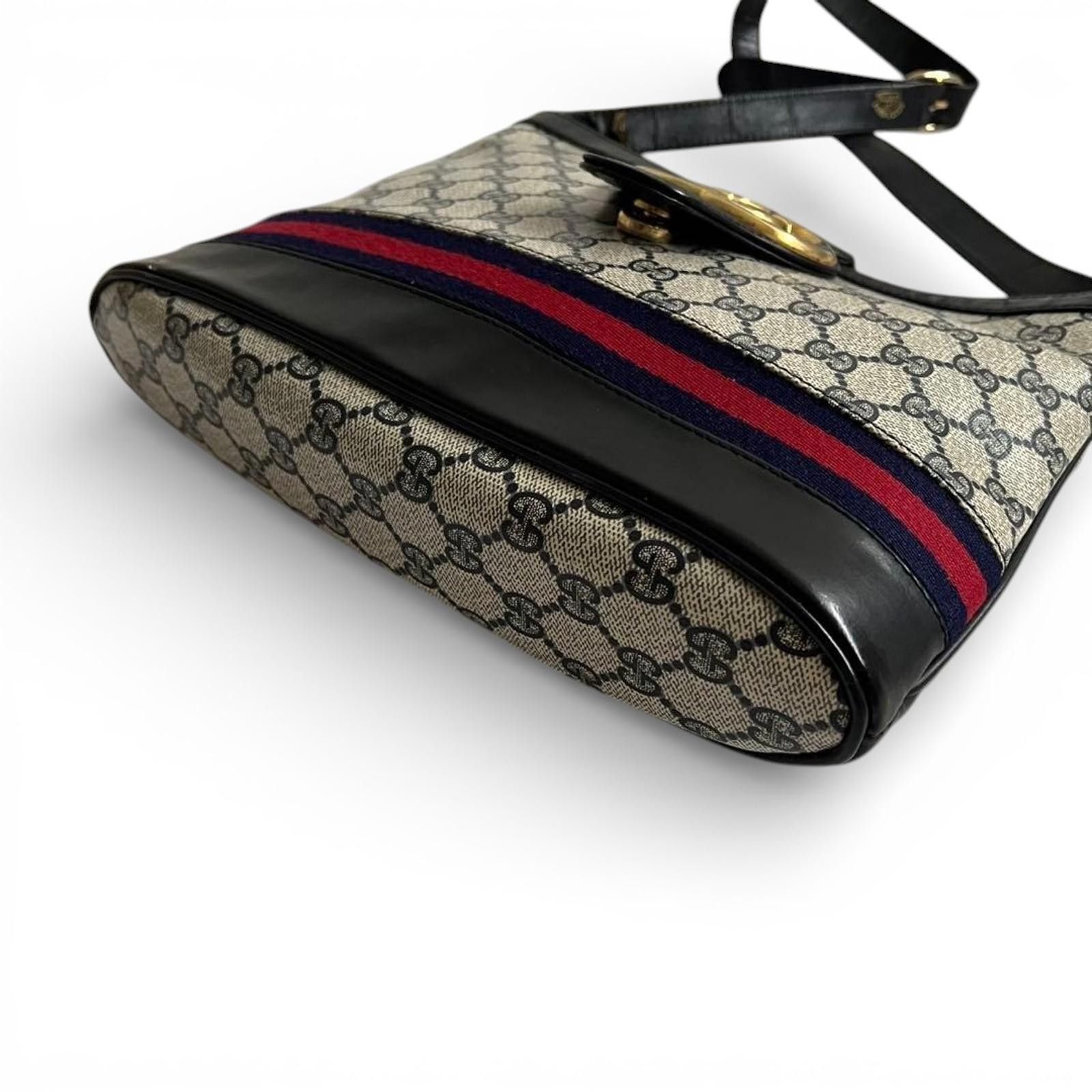 Gucci Gucci - Vintage GG Canvas Shoulder Bag Leather Trim Size ONE SIZE - 8 Thumbnail
