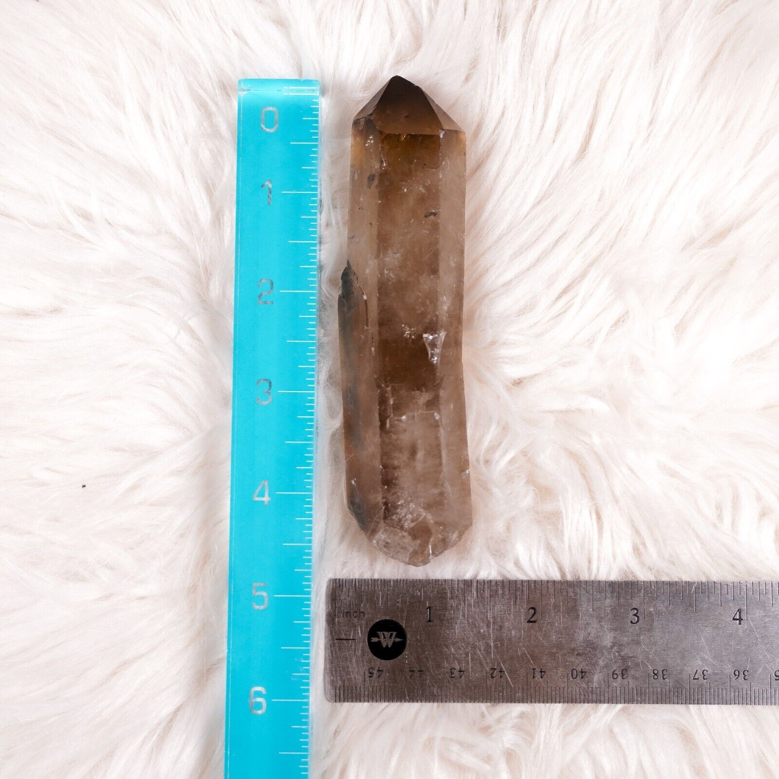 Other Large Smokey Quartz Crystal Point 4.5" Healing Gemstone Wand Size ONE SIZE - 8 Thumbnail