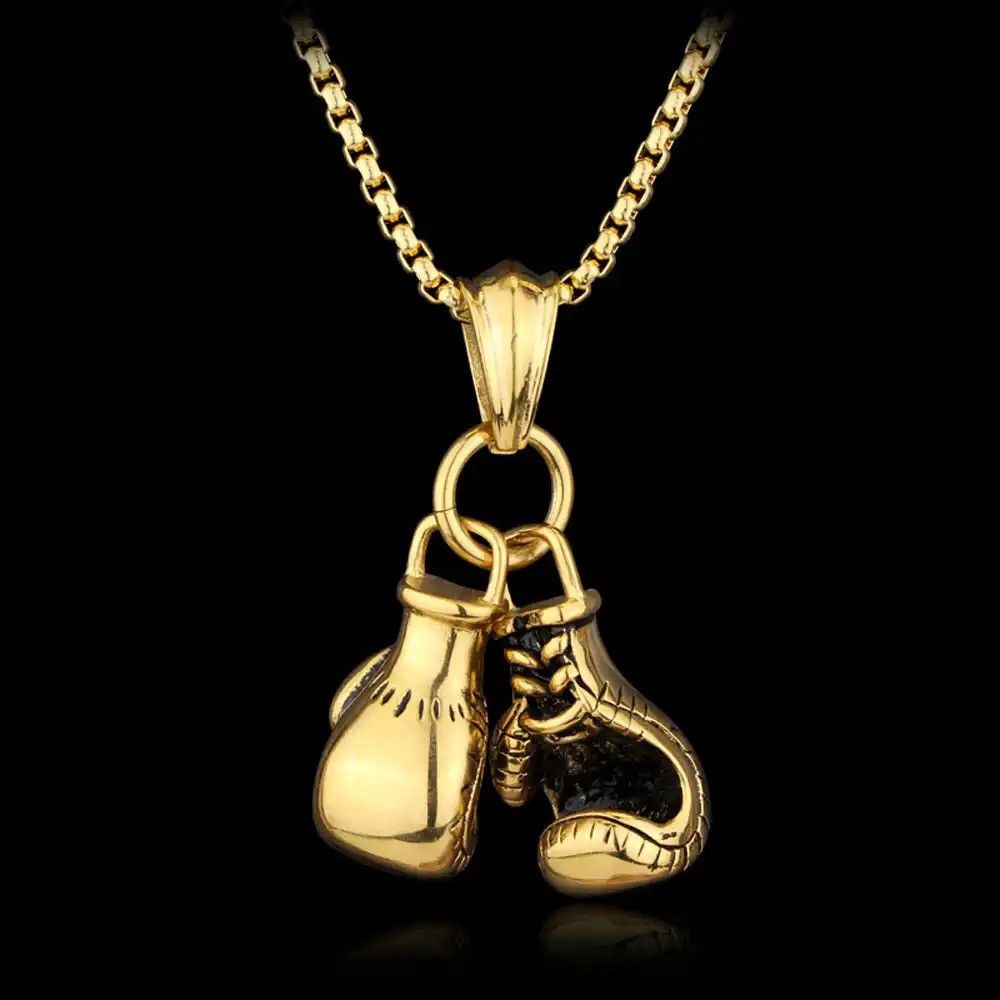Vintage Classic Gold Boxing Gloves Necklace Size ONE SIZE - 3 Thumbnail