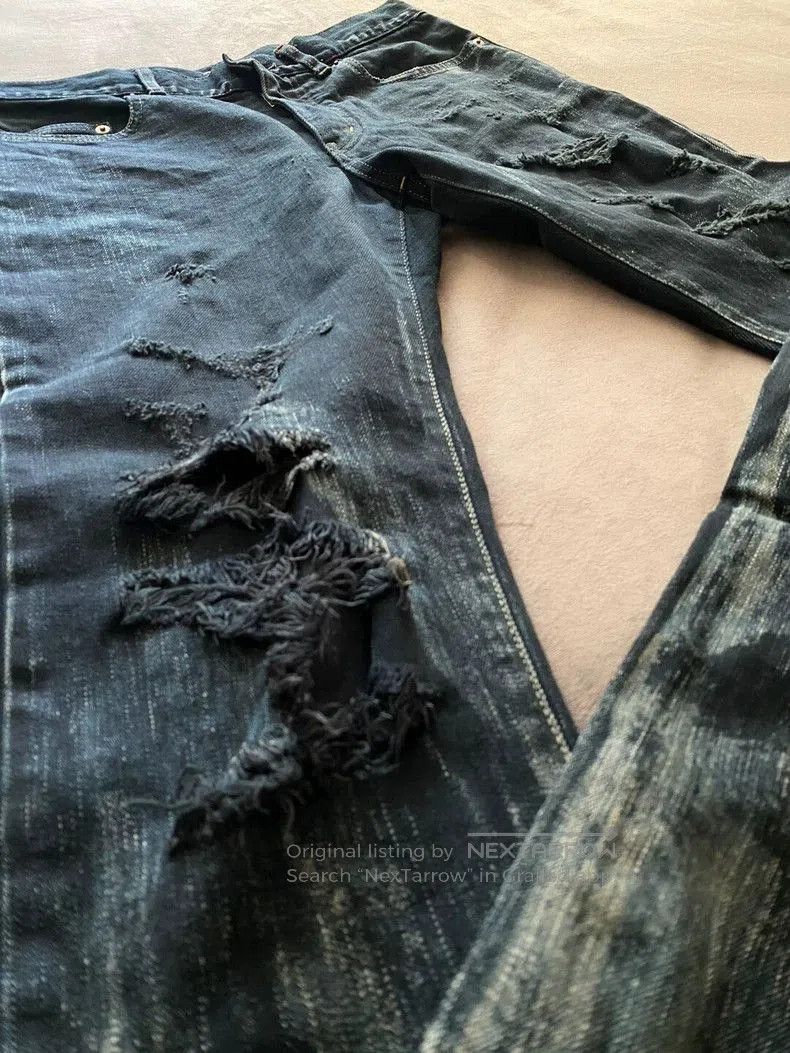 Saint Laurent Paris Saint Laurent Distressed Denim Jeans. Size US 30 / EU 46 - 5 Thumbnail
