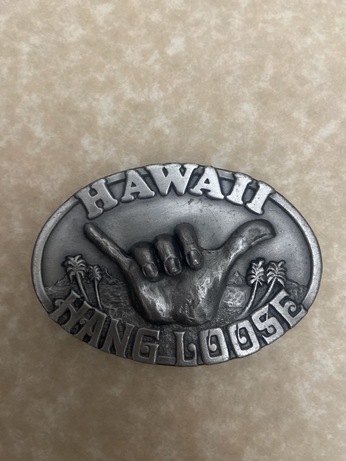 Vintage Vintage 1984 Hawaii Hang Loose Belt Buckle Size ONE SIZE - 1 Thumbnail
