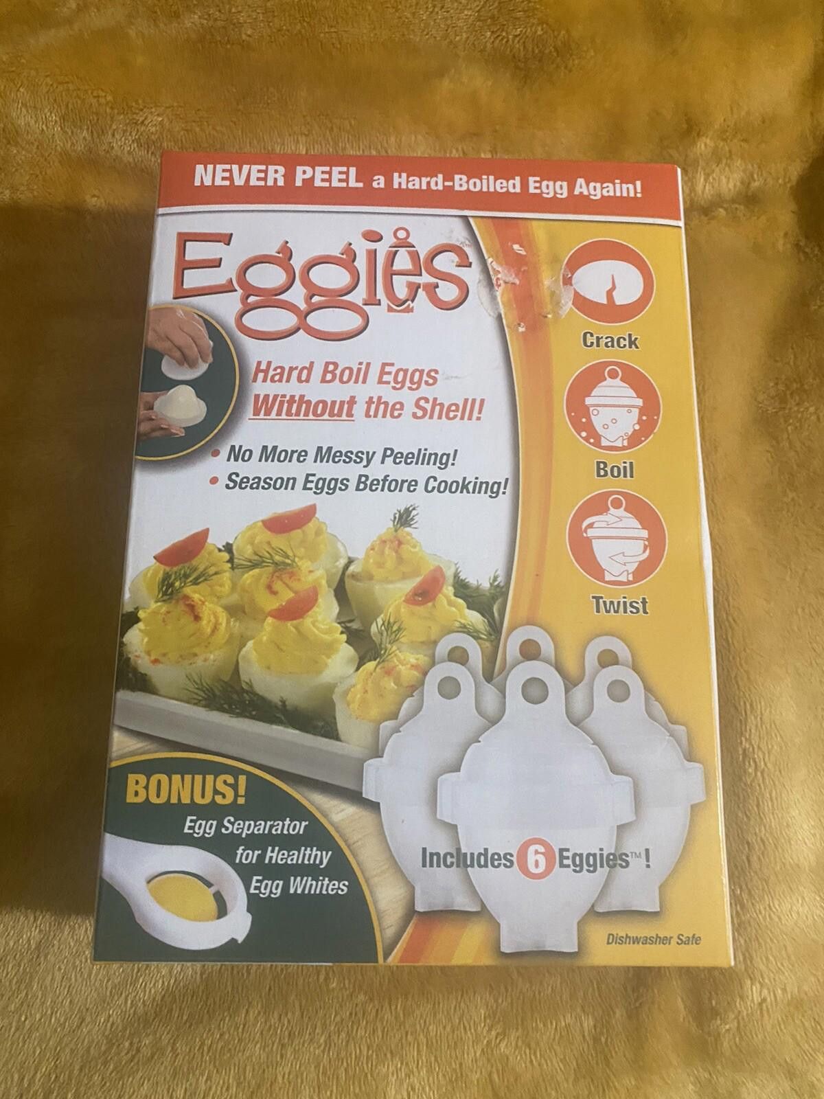 Other NEW Eggies Hard Boil Egg Cooker (6) with Bonus Egg White Size ONE SIZE - 3 Thumbnail