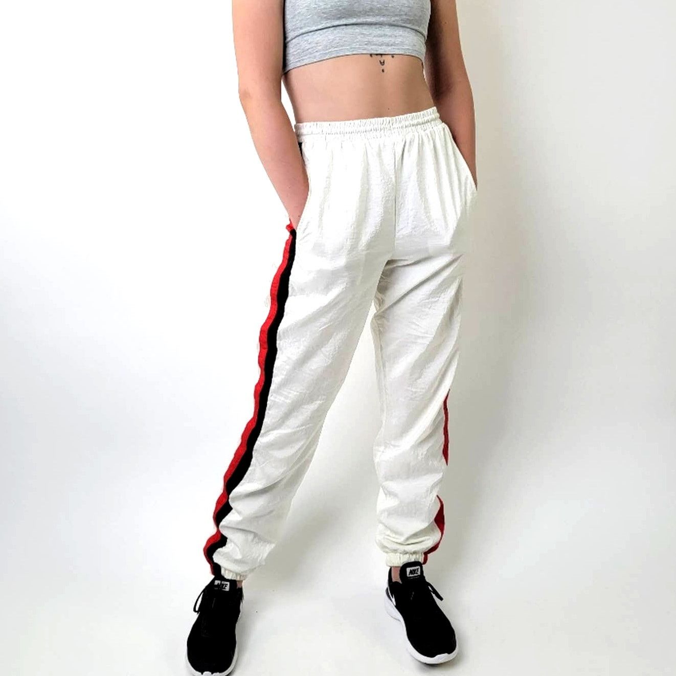 Boast Boast USA Striped Colorblock WarmUp Jersey Lined Track Pants Size US 30 / EU 46 - 2 Thumbnail