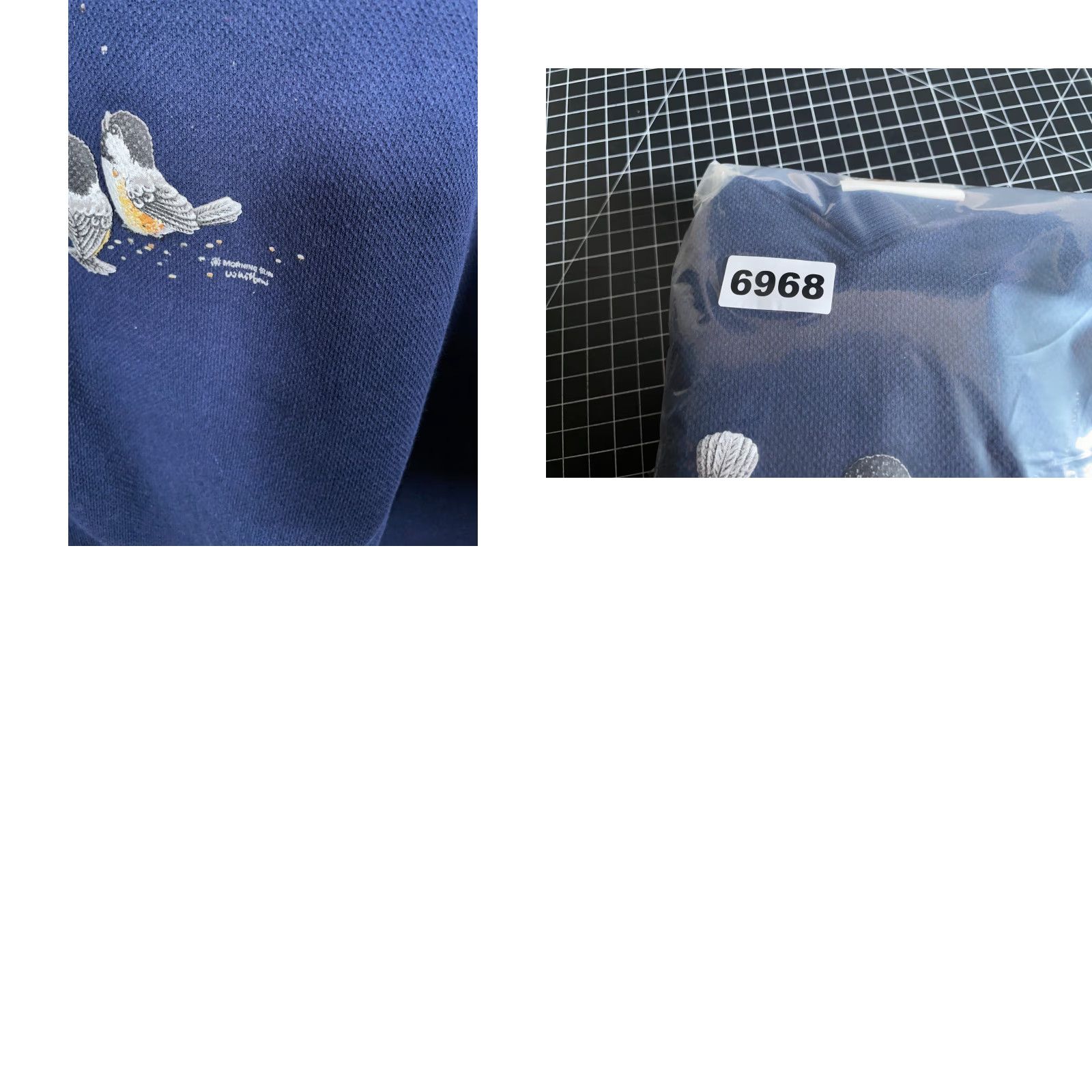 Vintage VINTAGE Morning Sun Sweatshirt Women's XL Blue V-Neck Pique Cotton Bird Graphic 90s Size XL / US 12-14 / IT 48-50 - 9 Thumbnail