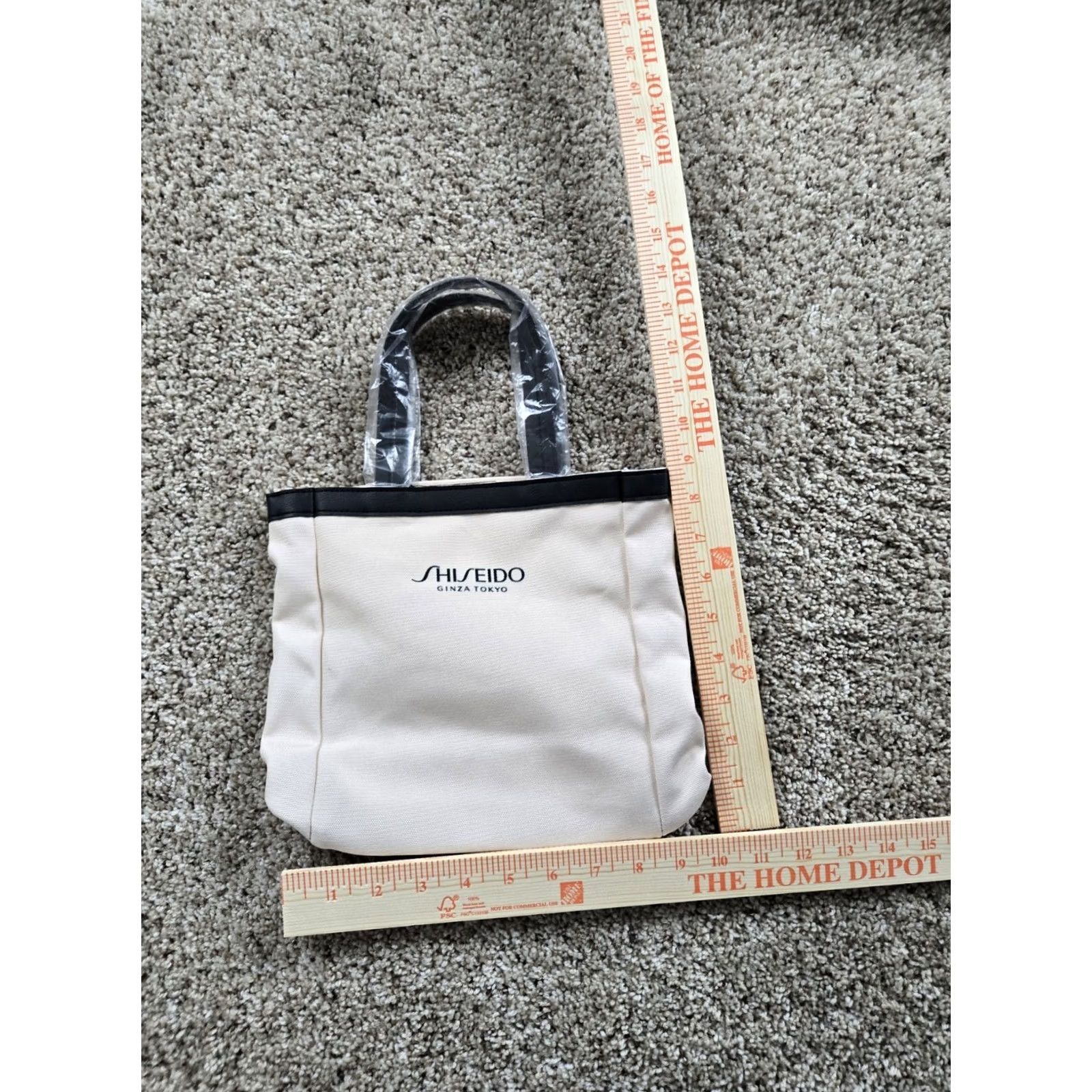 Vintage Shiseido Tote Bag Beige Mini Canvas Women Size ONE SIZE - 3 Thumbnail
