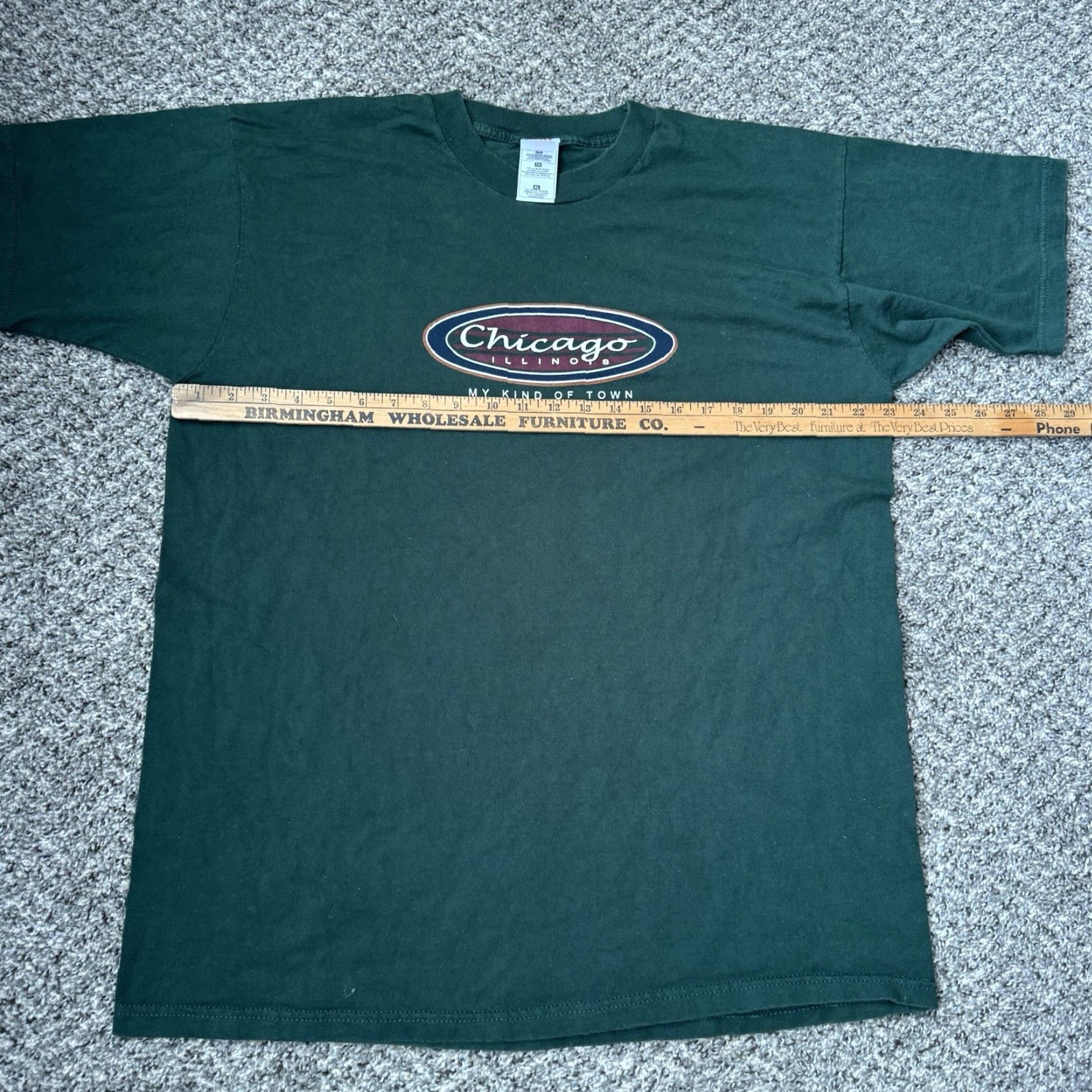 Vintage VINTAGE Chicago T Shirt Mens XL Illinois 90s My Kind of Town Green Short Sleeve Size US XL / EU 56 / 4 - 6 Thumbnail