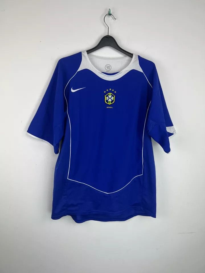 Nike Nike vintage BRAZIL 2004 -2006 AWAY FOOTBALL Kit SHIRT Size US XL / EU 56 / 4 - 1 Thumbnail