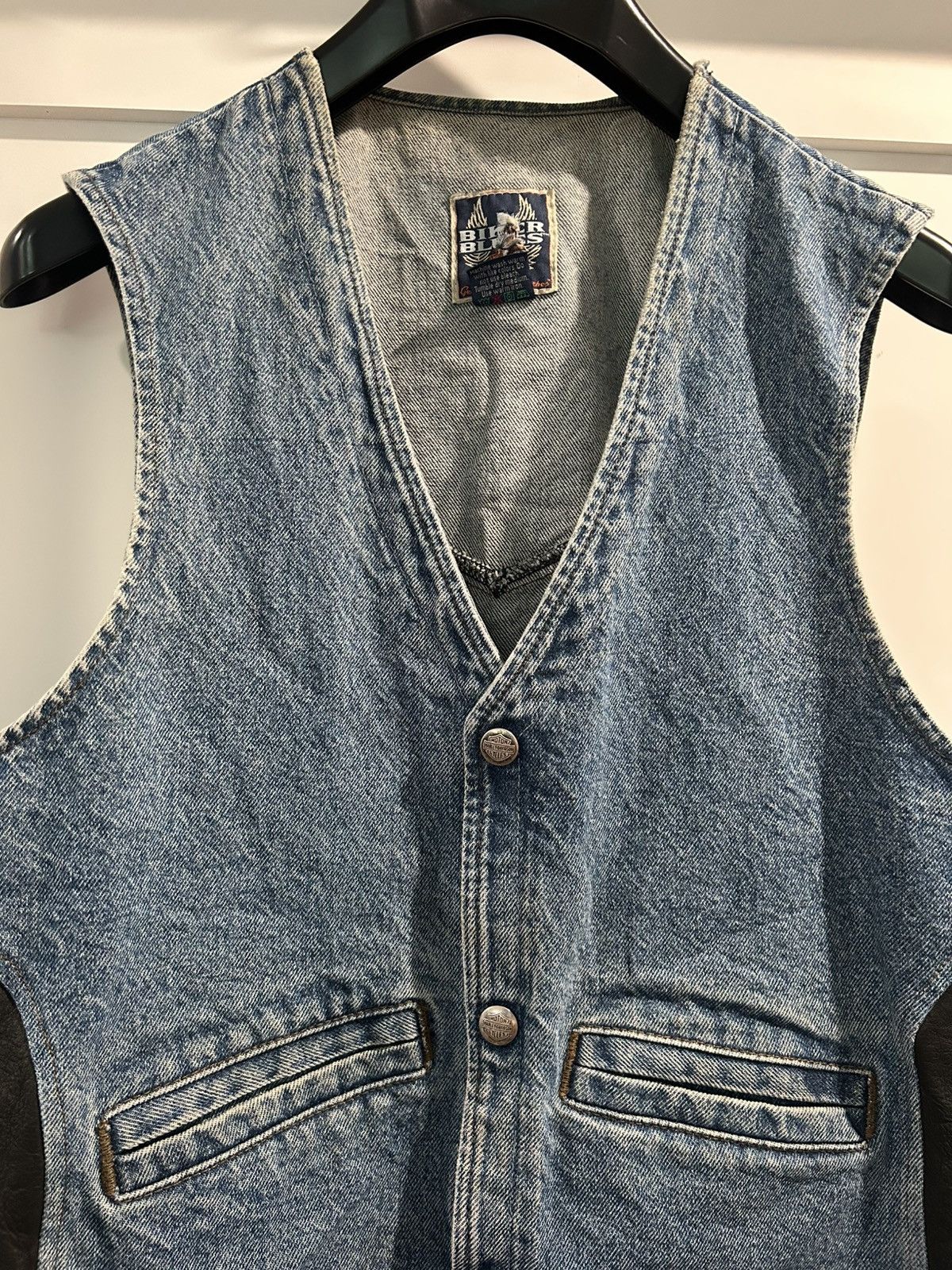 Harley Davidson Vintage Harley Davidson Denim Vest Size US L / EU 52-54 / 3 - 2 Thumbnail
