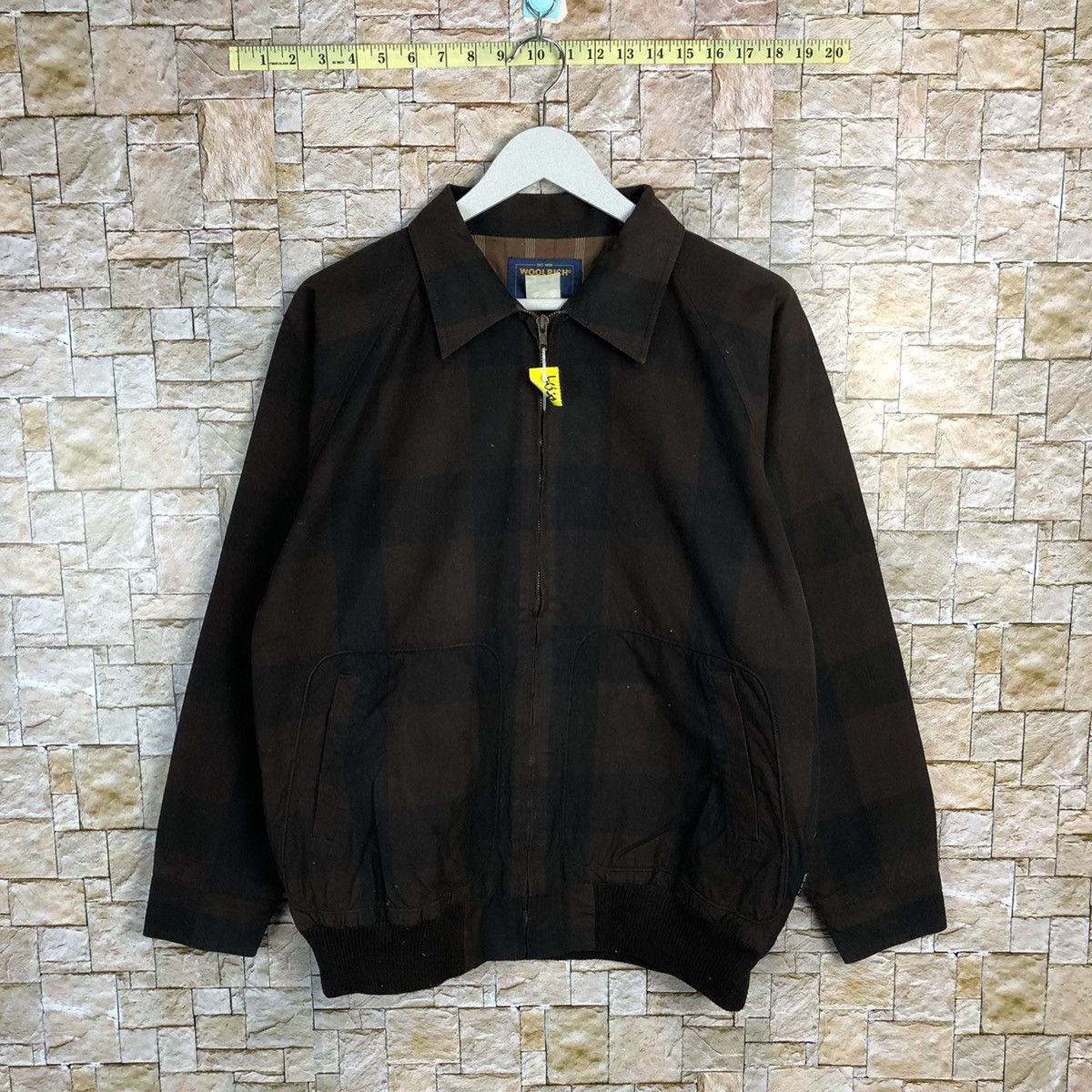 Woolrich Woolen Mills Wool Rich Dark Brown checkered vintage sweatwr jacket #A229 Size US M / EU 48-50 / 2 - 1 Thumbnail