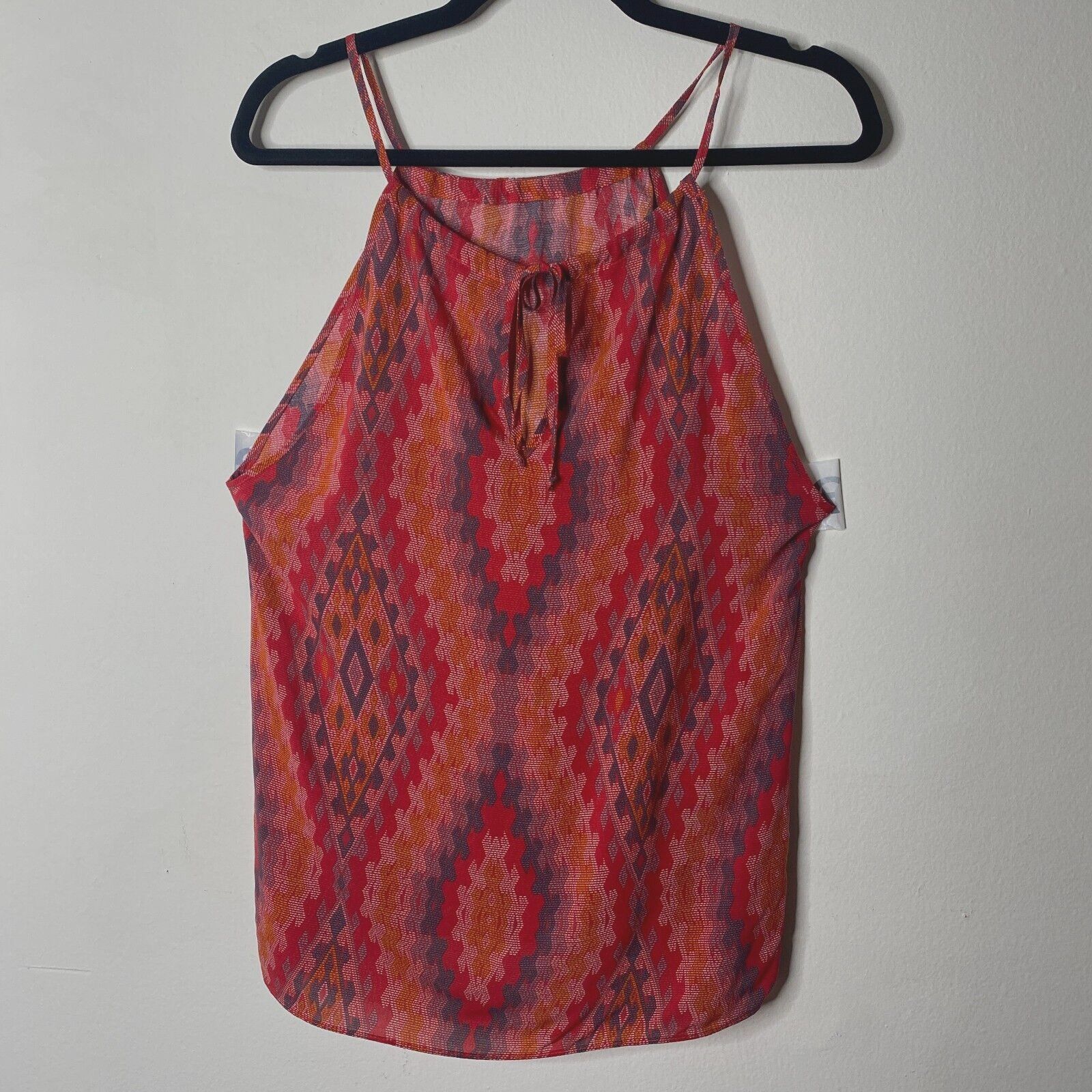 Other Allison Joy Alina Halter Red Orange Aztec Sleeveless Top XS Size XS / US 0-2 / IT 36-38 - 2 Thumbnail
