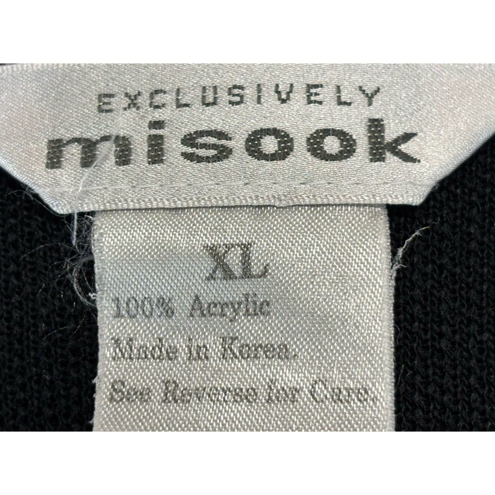 Vintage Exclusively Misook Cardigan Sweatshirt Women’s XL Red Black Floral Open Front Knit Sweater Size XL / US 12-14 / IT 48-50 - 7 Thumbnail