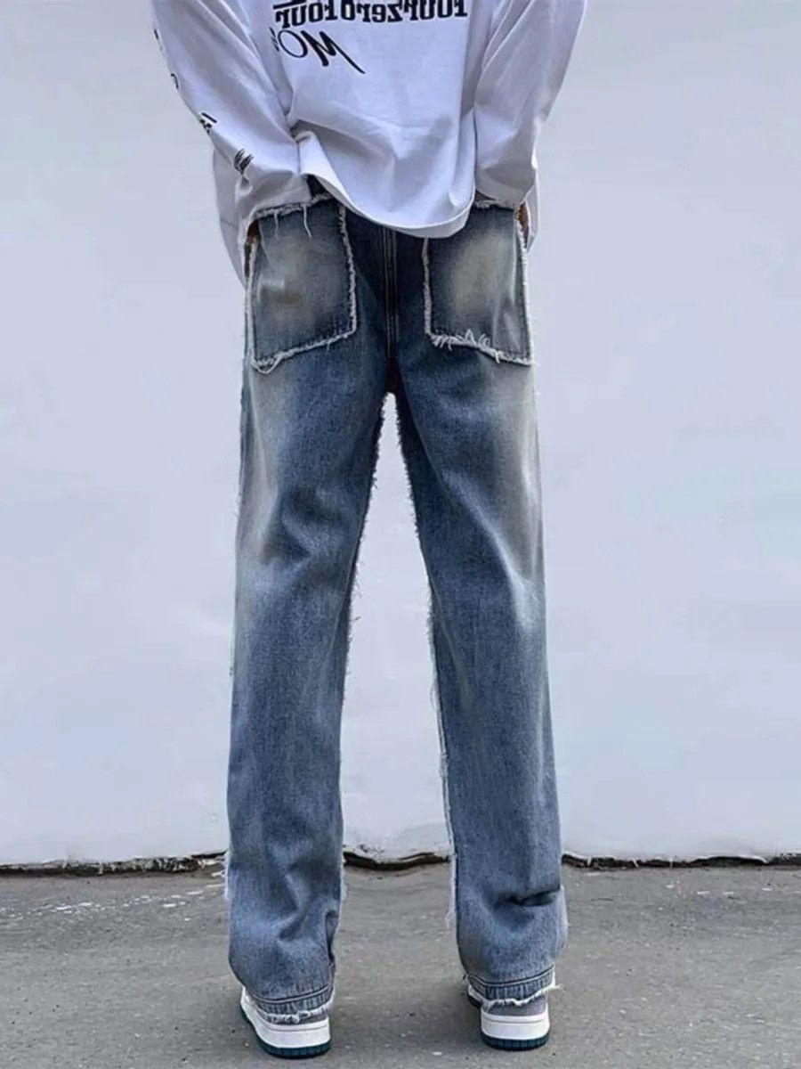 Designer × Vintage Pants wide legs retro stitched edges punk american style Size US 30 / EU 46 - 4 Thumbnail