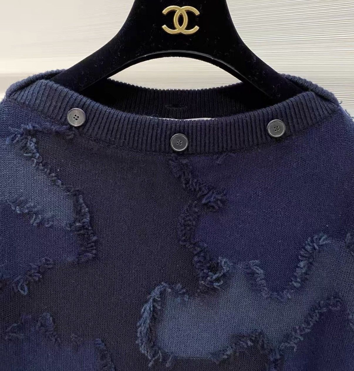 Dior Dior Stylish Dark Blue Cashmere Cape Shawl J33 Size XS / US 0-2 / IT 36-38 - 4 Thumbnail