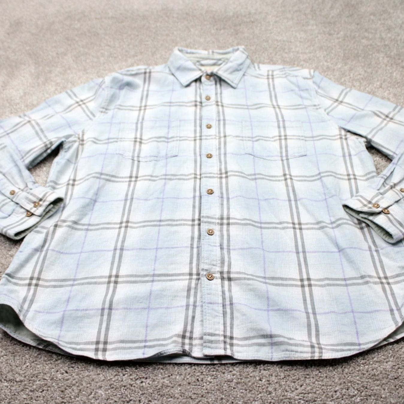 Carbon2Cobalt Carbon 2 Cobalt Shirt Mens Large Blue/Black/Purple/White Cotton L/S Button-Up Shirt Size US L / EU 52-54 / 3 - 3 Thumbnail