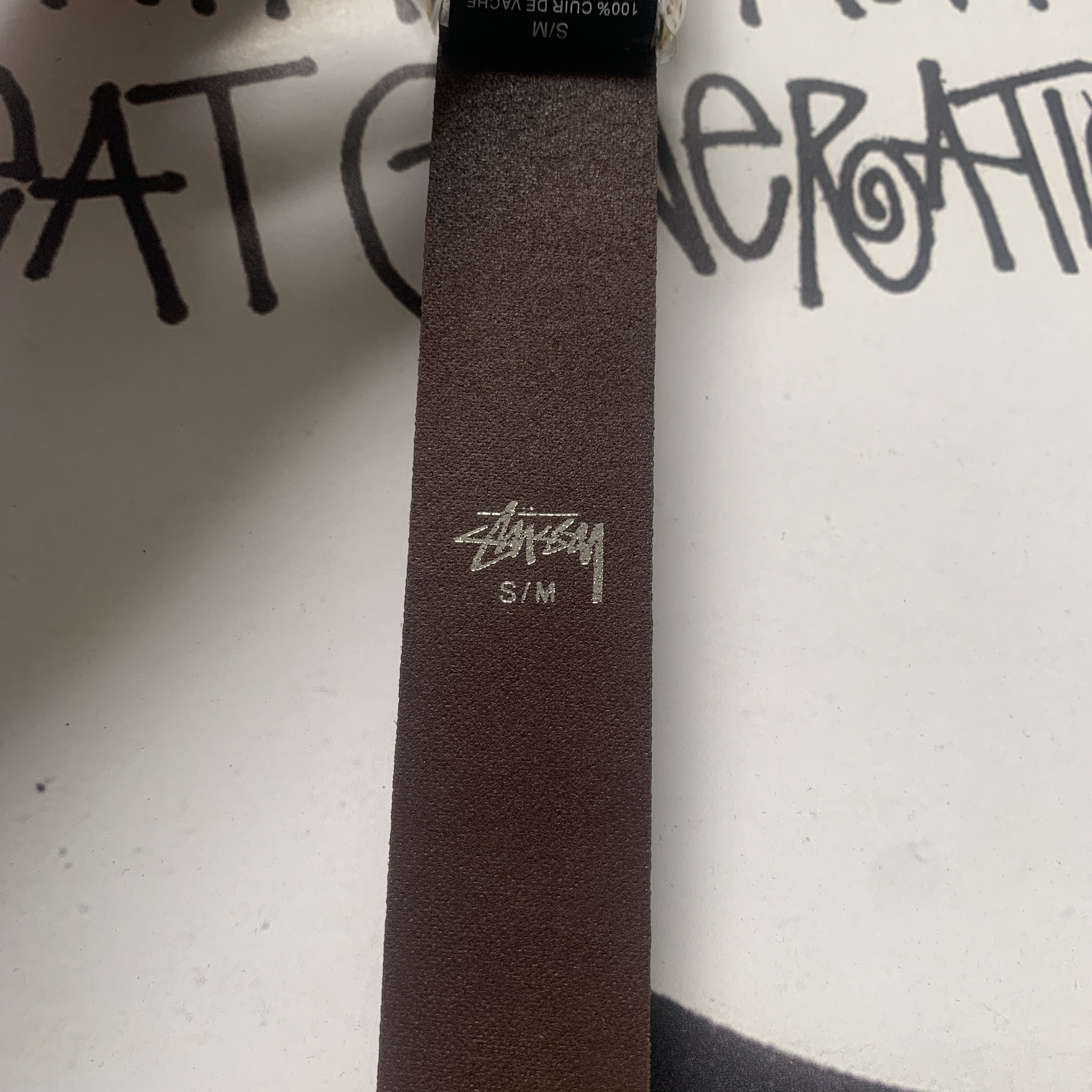 Stussy STUSSY METAL S TIP BELT BROWN S/M Size ONE SIZE - 6 Thumbnail
