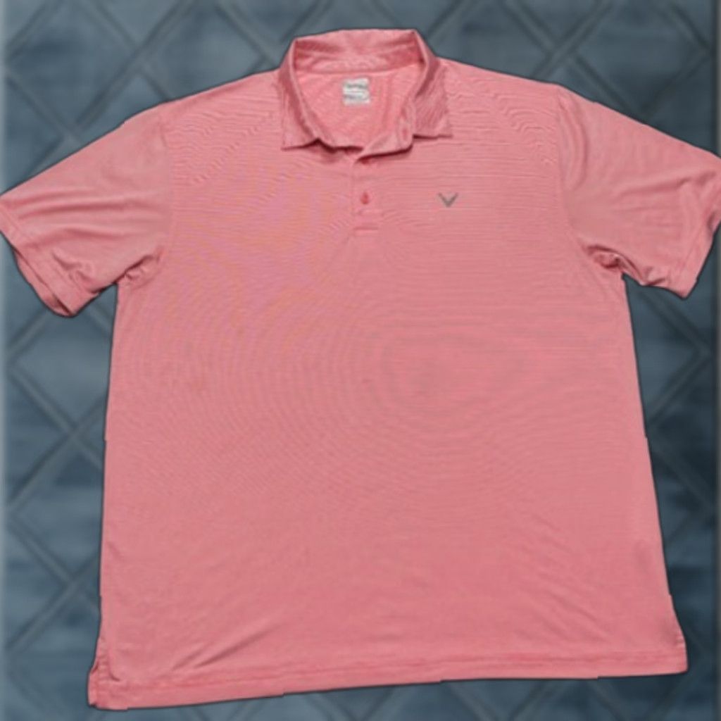 Callaway Callaway Polo Shirt Mens XL Pink Micro Stripe Opti-Dri Golf Performance Stretch Size US XL / EU 56 / 4 - 1 Thumbnail