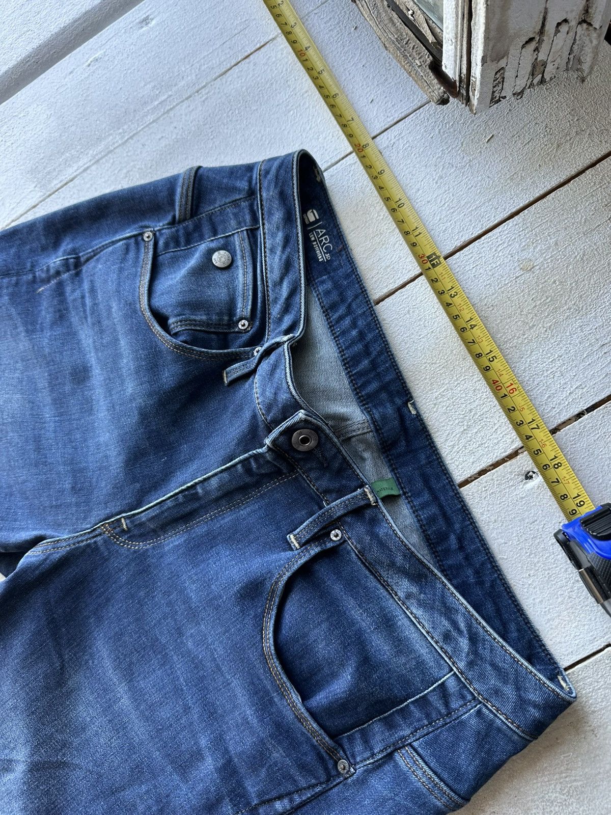 G-Star 🚨PUNK G STAR OPIUM 96 BLUE MENS JEANS Y2k BIKER Size US 28 / EU 44 - 2 Thumbnail