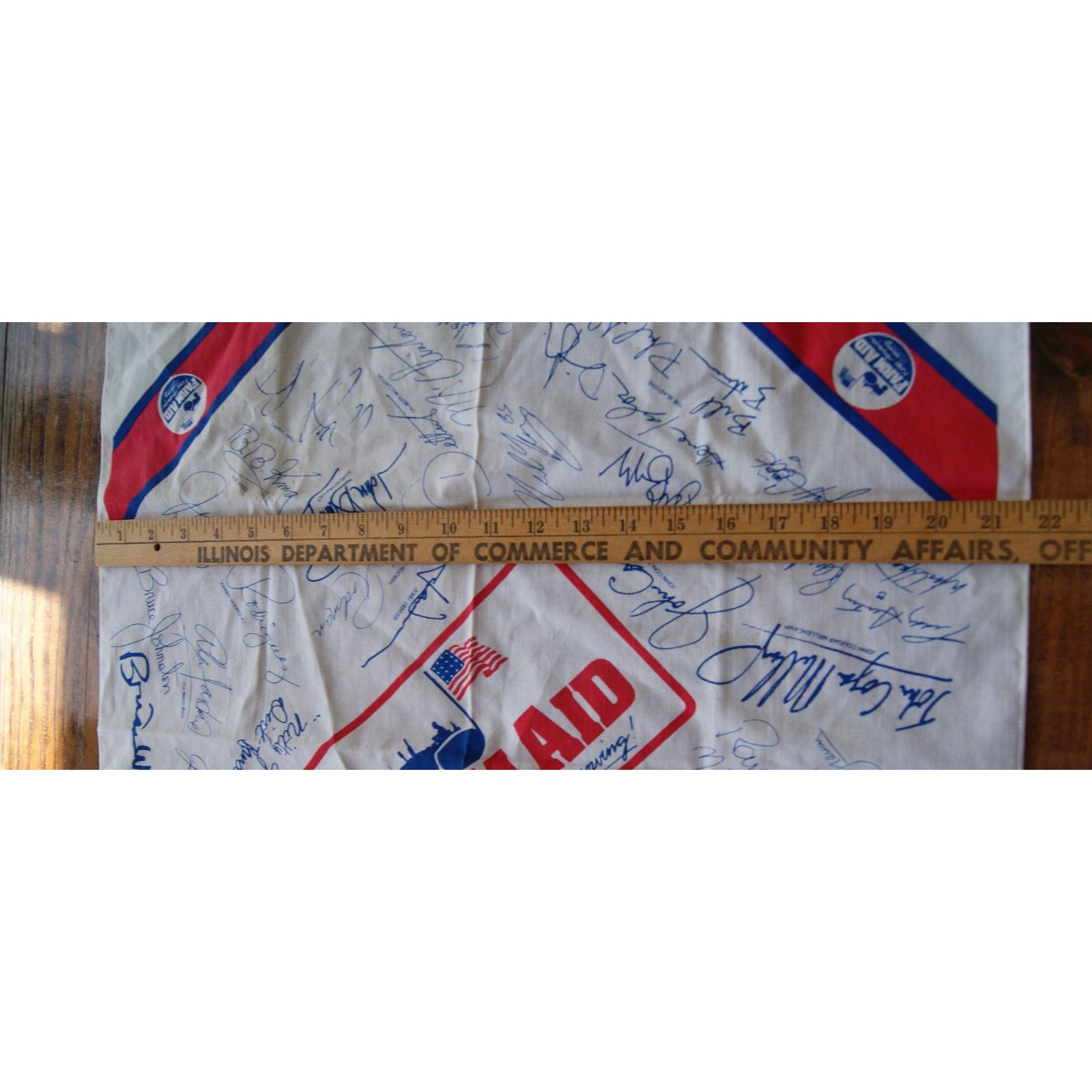 Vintage VTG Farm Printed Autographs Scarf Handkerchief Size ONE SIZE - 8 Thumbnail