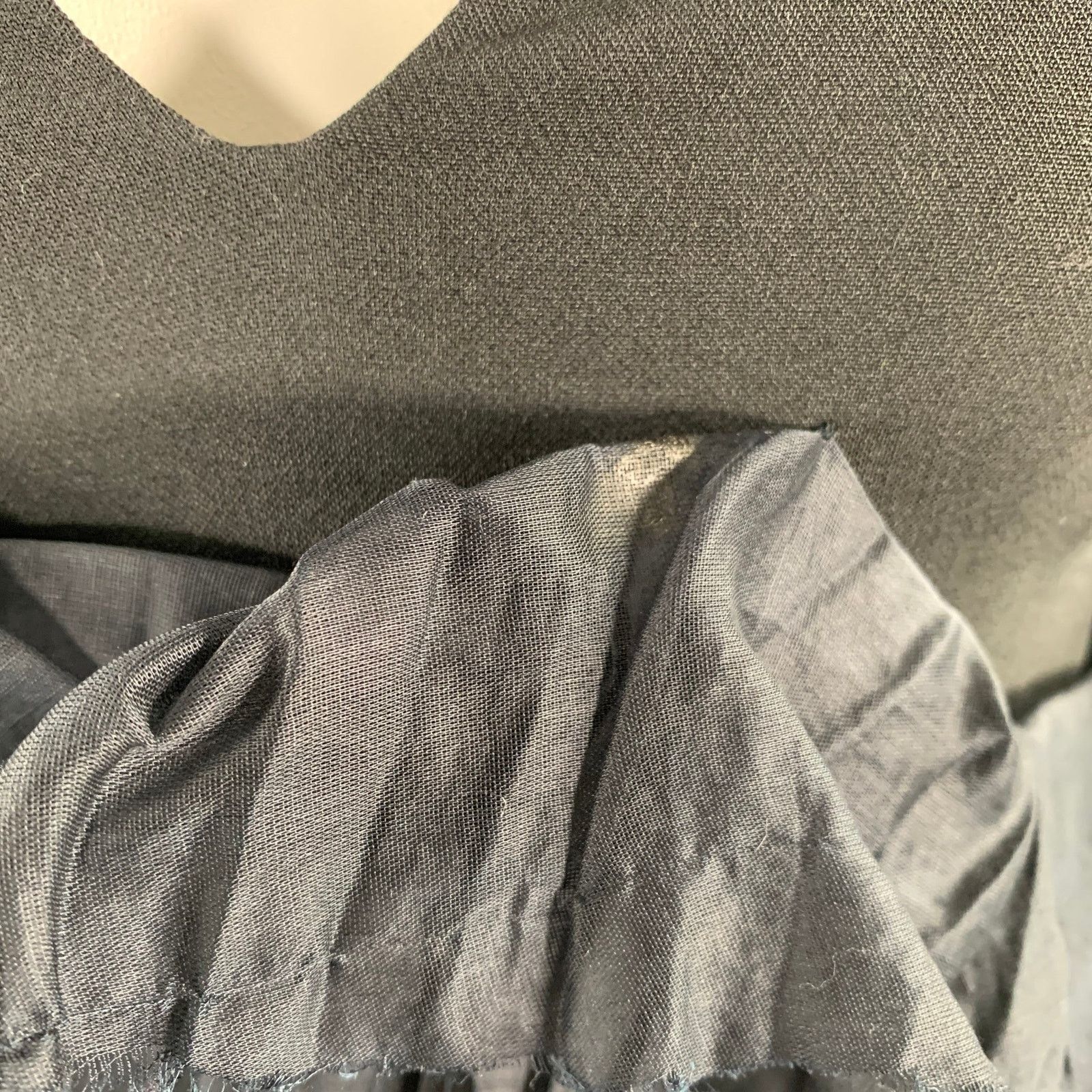 Brioni Black Mercerized Cotton Ruffled Open Back Cocktail Dress Size L / US 10 / IT 46 - 7 Thumbnail