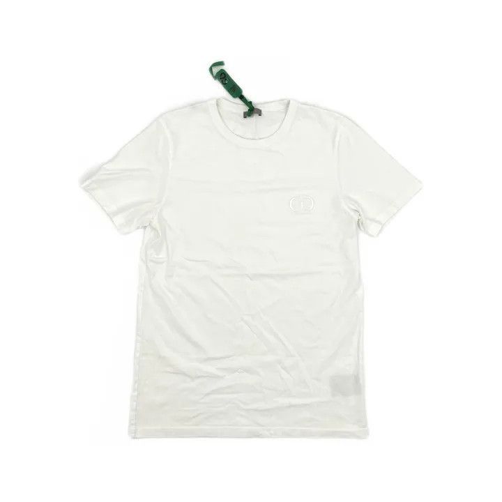 Dior Dior Dior White Logo Embroidered Short Sleeve T-shirt 0079 Size US M / EU 48-50 / 2 - 2 Thumbnail