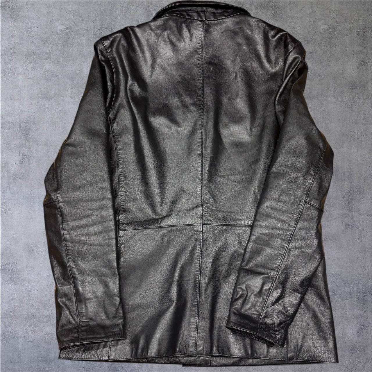 Gap Y2K Vintage Black Leather Jacket Size M / US 6-8 / IT 42-44 - 4 Thumbnail