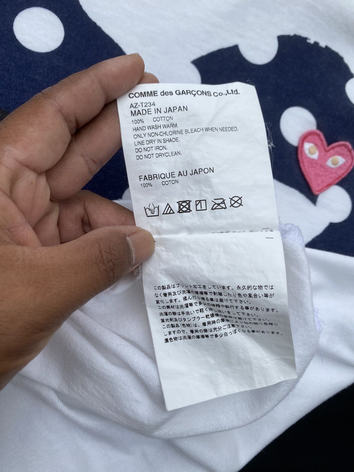 Comme des Garcons Play Comme Des Garcons T Shirt Polka Dot Big Logo Size US S / EU 44-46 / 1 - 13 Thumbnail