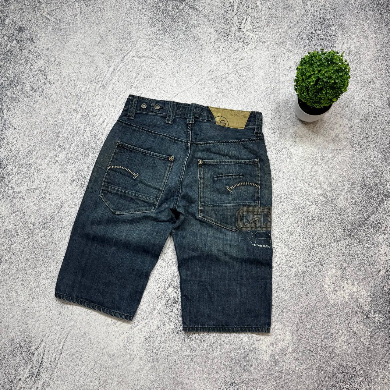 G-Star Vintage G-Star Raw Denim Baggy Y2K Jeans Short Mens Sz 32 Size US 32 / EU 48 - 10 Thumbnail