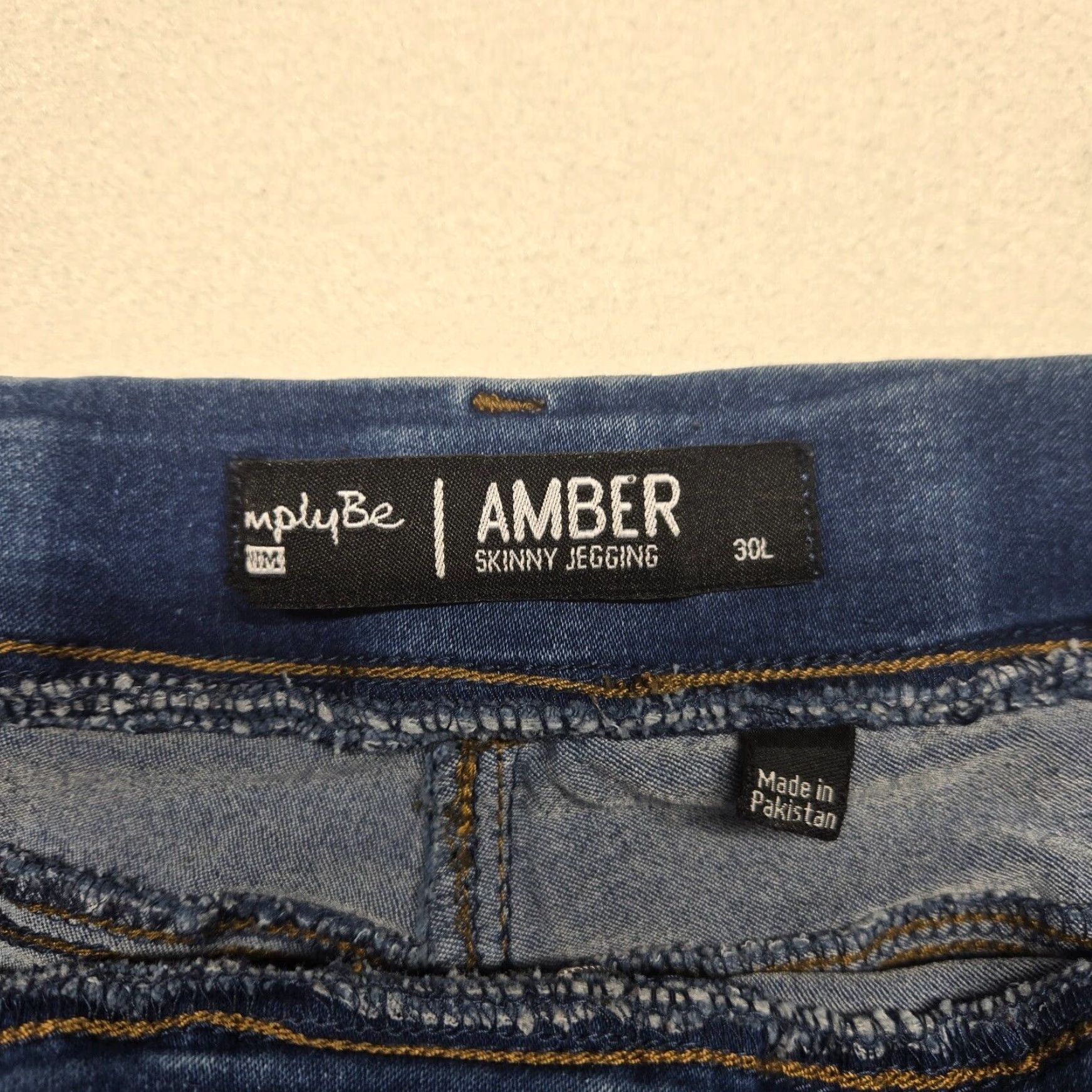 Vintage Simply Be Blue Skinny Jeggings Jeans Pants Women's Plus Size 30L Size 30" / US 8 / IT 44 - 3 Thumbnail