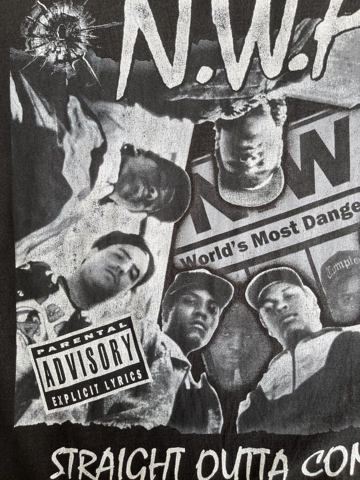 Rap Tees Vintage’90s🔥N.W.A🔥World’s Most Dangerous Group Tshirt Size US XXL / EU 58 / 5 - 16 Thumbnail