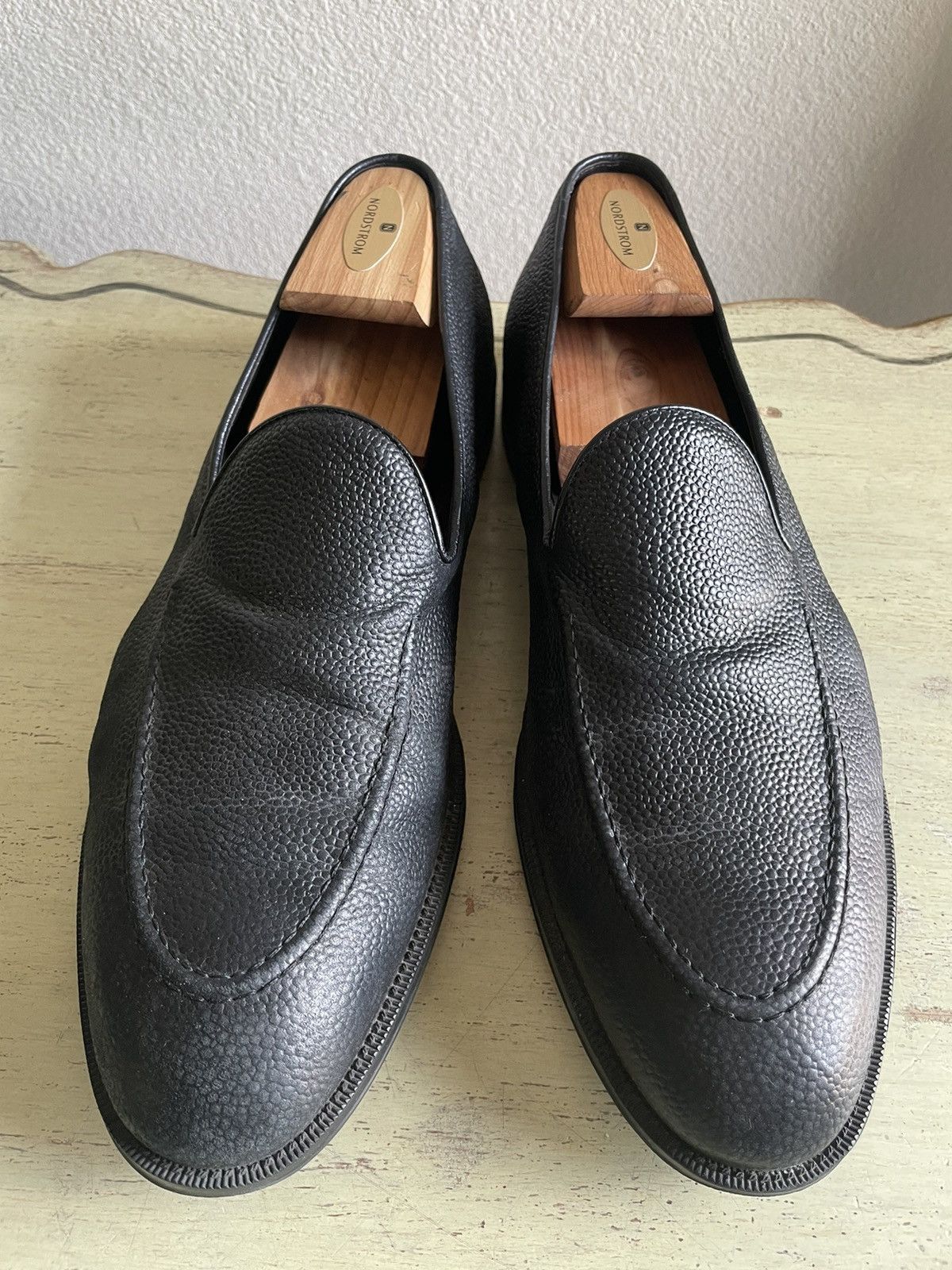 Doucal's Apron Toe Pebble Loafer Size US 13 / EU 46 - 1 Thumbnail