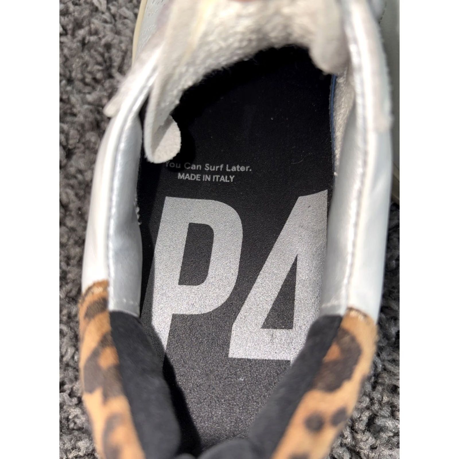 P448 P448 Sneakers Women Leather White Leopard You Can Surf Later EU 37 US 6.5 Sneaker Low Top Lace Up Size US 7 / IT 37 - 4 Thumbnail