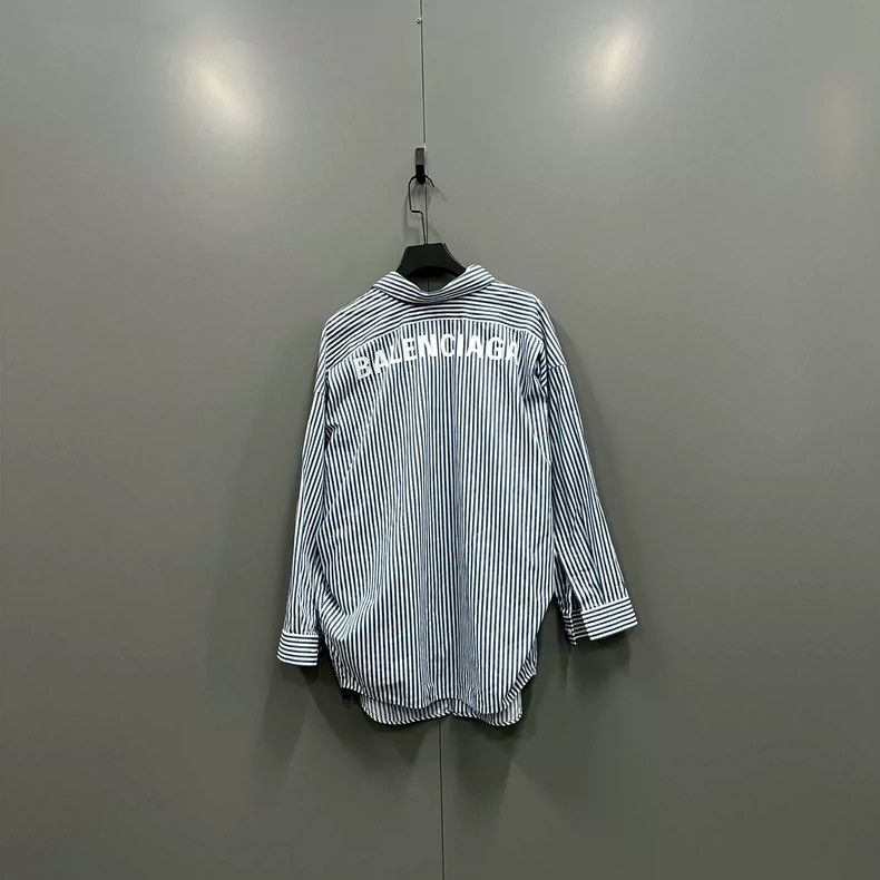 Balenciaga Balenciaga size 34 Back Logo Striped Shirt Size S / US 4 / IT 40 - 2 Thumbnail