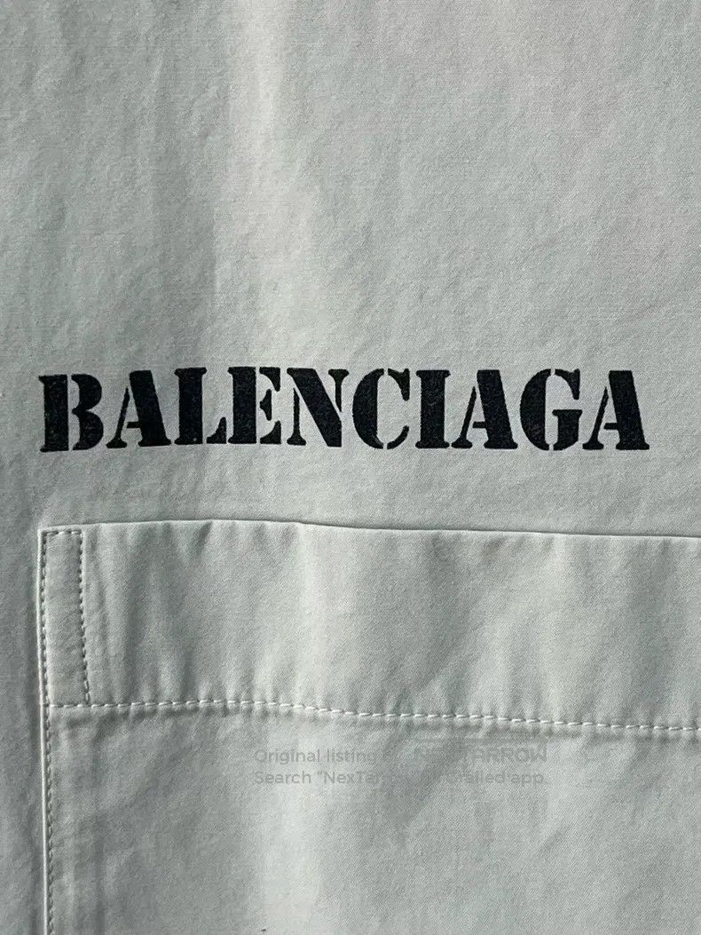 Balenciaga Balenciaga size 37 Beige Large Logo Shirt Size US XS / EU 42 / 0 - 5 Thumbnail
