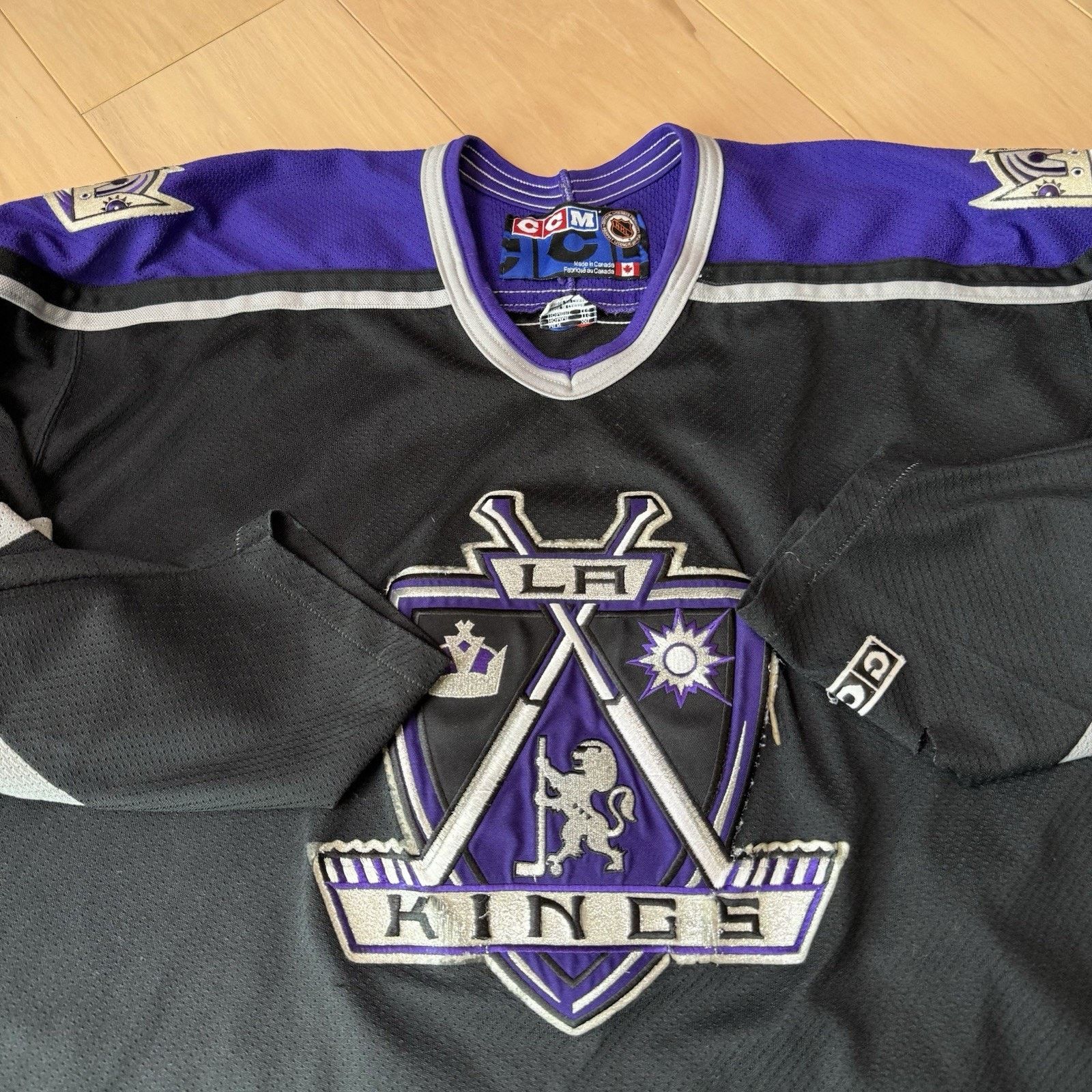 Ccm Vintage Los Angeles Kings Jersey 2XL Black Purple 90s CCM Size US XXL / EU 58 / 5 - 7 Thumbnail