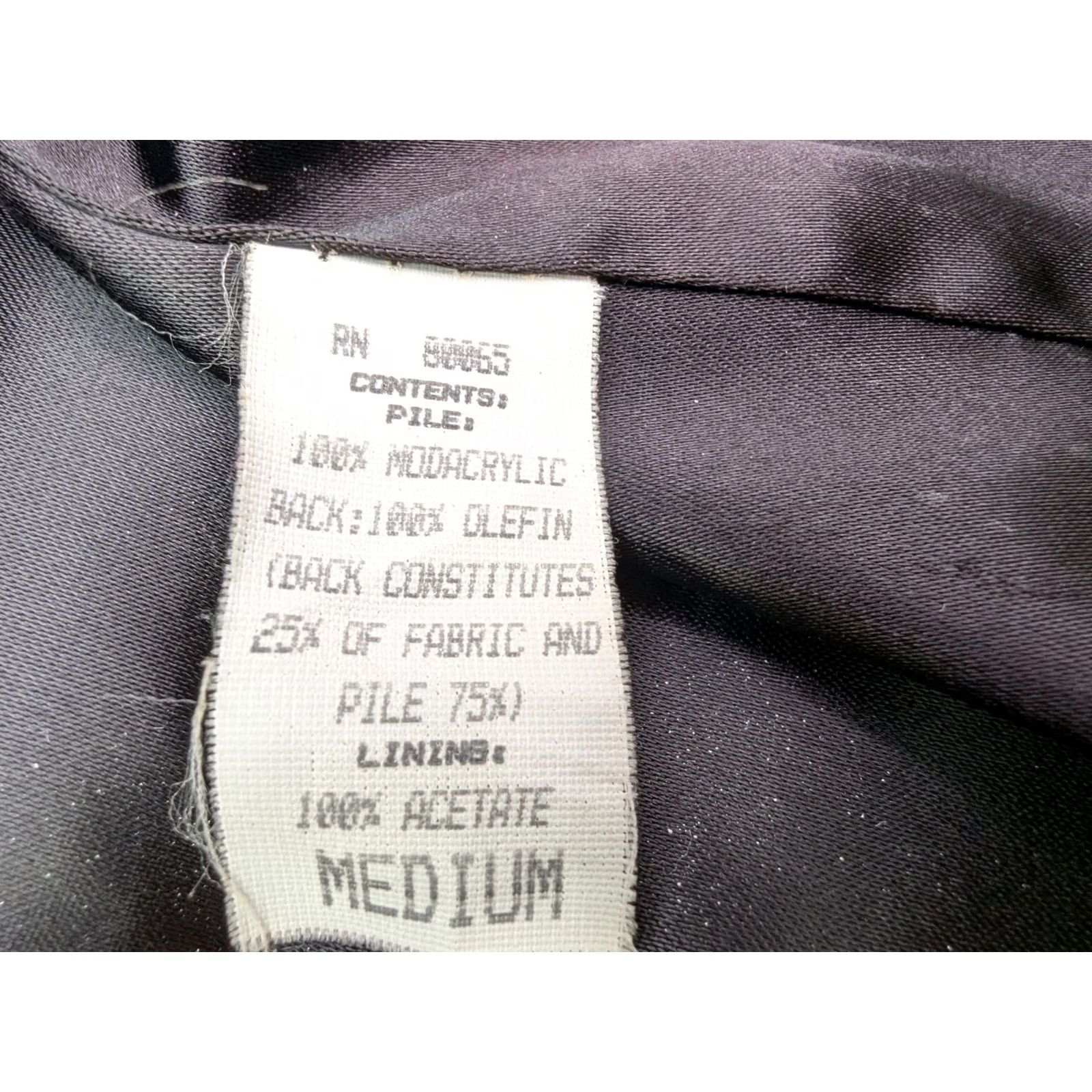 Vintage VINTAGE Olympia Black Faux Fur Insulated Coat Womens M USA Made Overcoat Indoor Outdoor Casual Formal Party/Cocktail Jacket/Coat Medium M Size M / US 6-8 / IT 42-44 - 4 Thumbnail