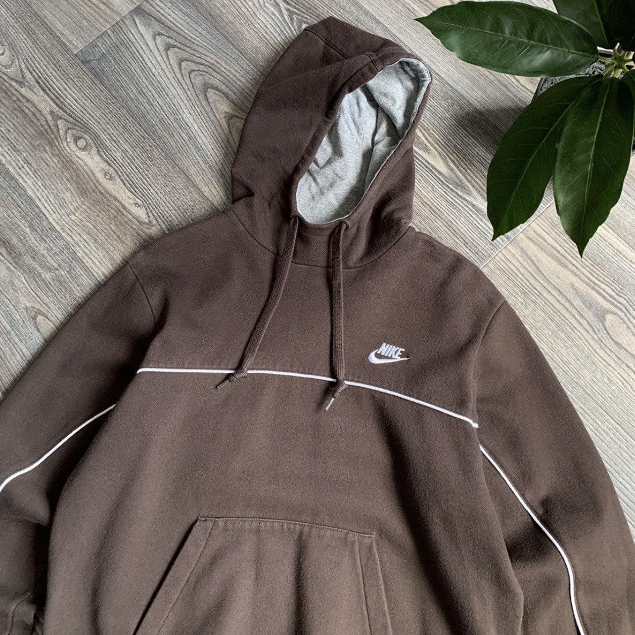 Nike × Vintage RARE BROWN NIKE HOODIE Size US M / EU 48-50 / 2 - 2 Thumbnail