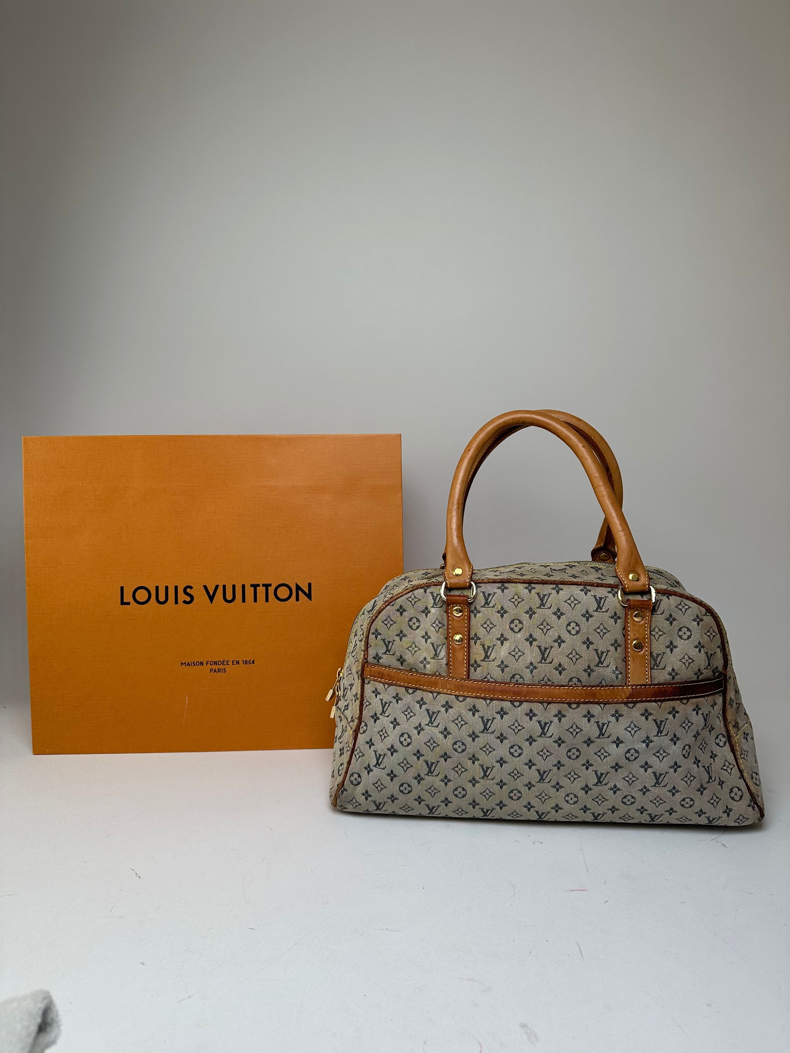 Louis Vuitton Vintage Monogram Mini Lin Canvas Handbag Beige Brown Size ONE SIZE - 1 Thumbnail