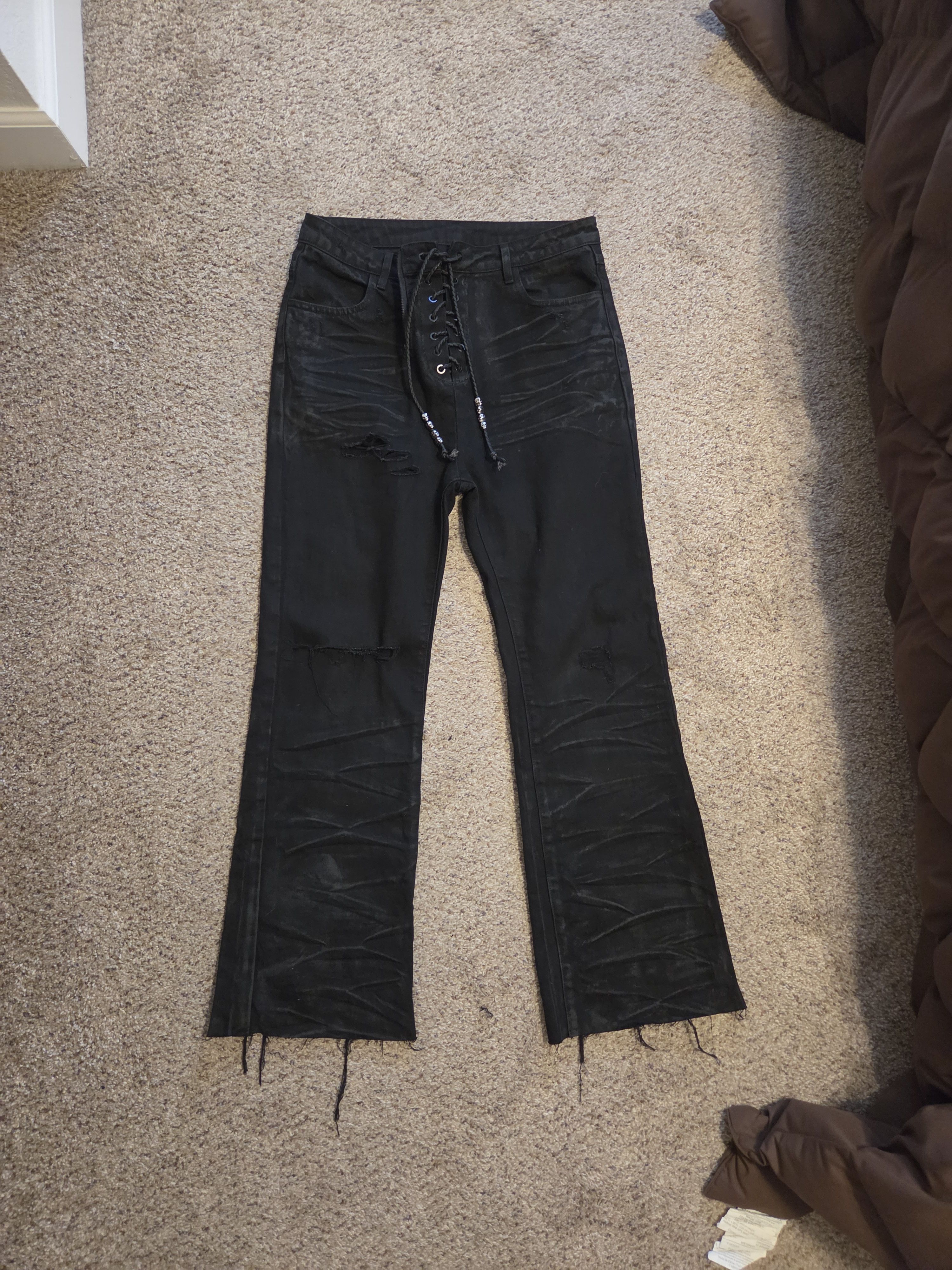 Troubled Waters Laceup Jeans | Grailed