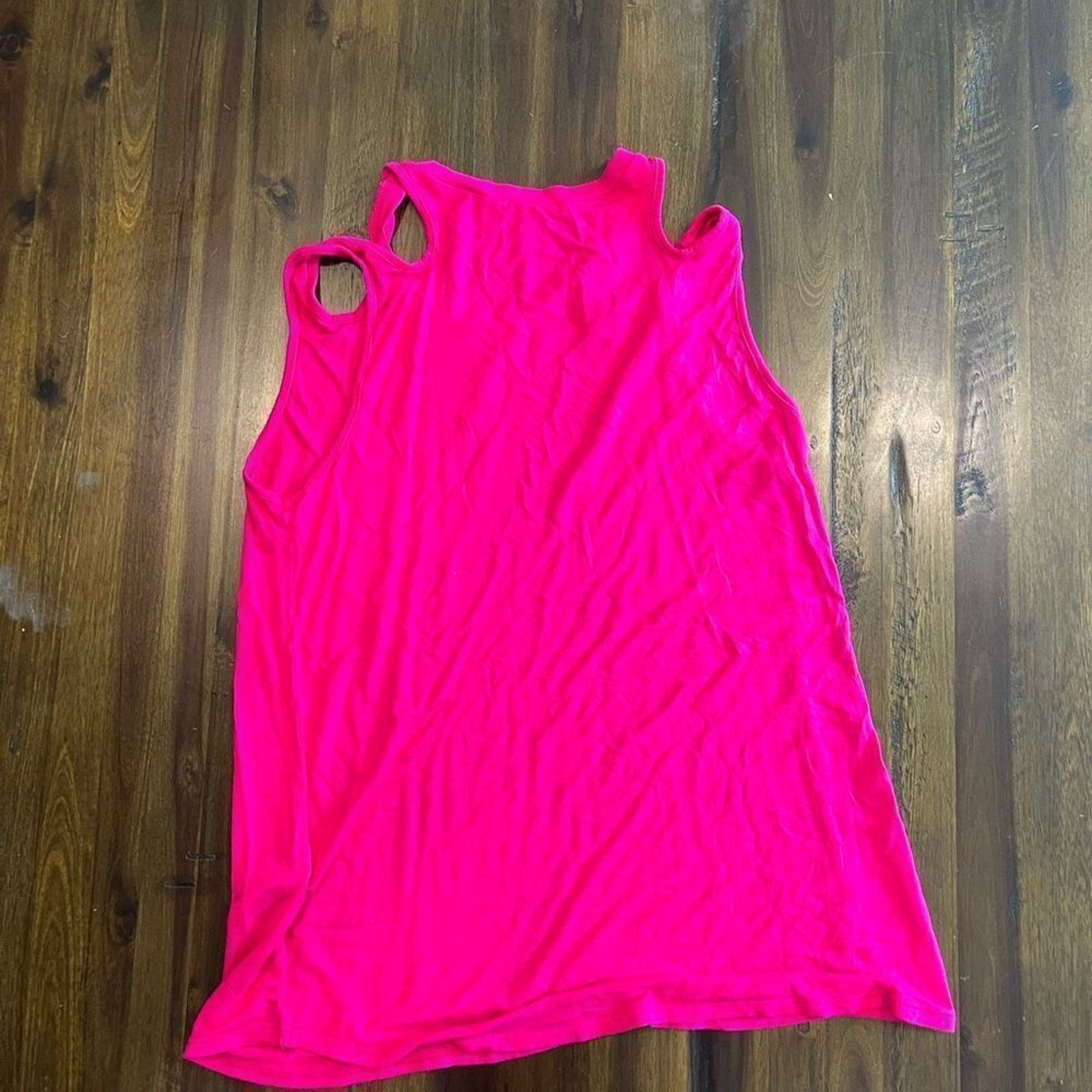 Vintage White Birch Hot Pink Sleeveless Cold Shoulder Blouse Size M Size M / US 6-8 / IT 42-44 - 4 Thumbnail