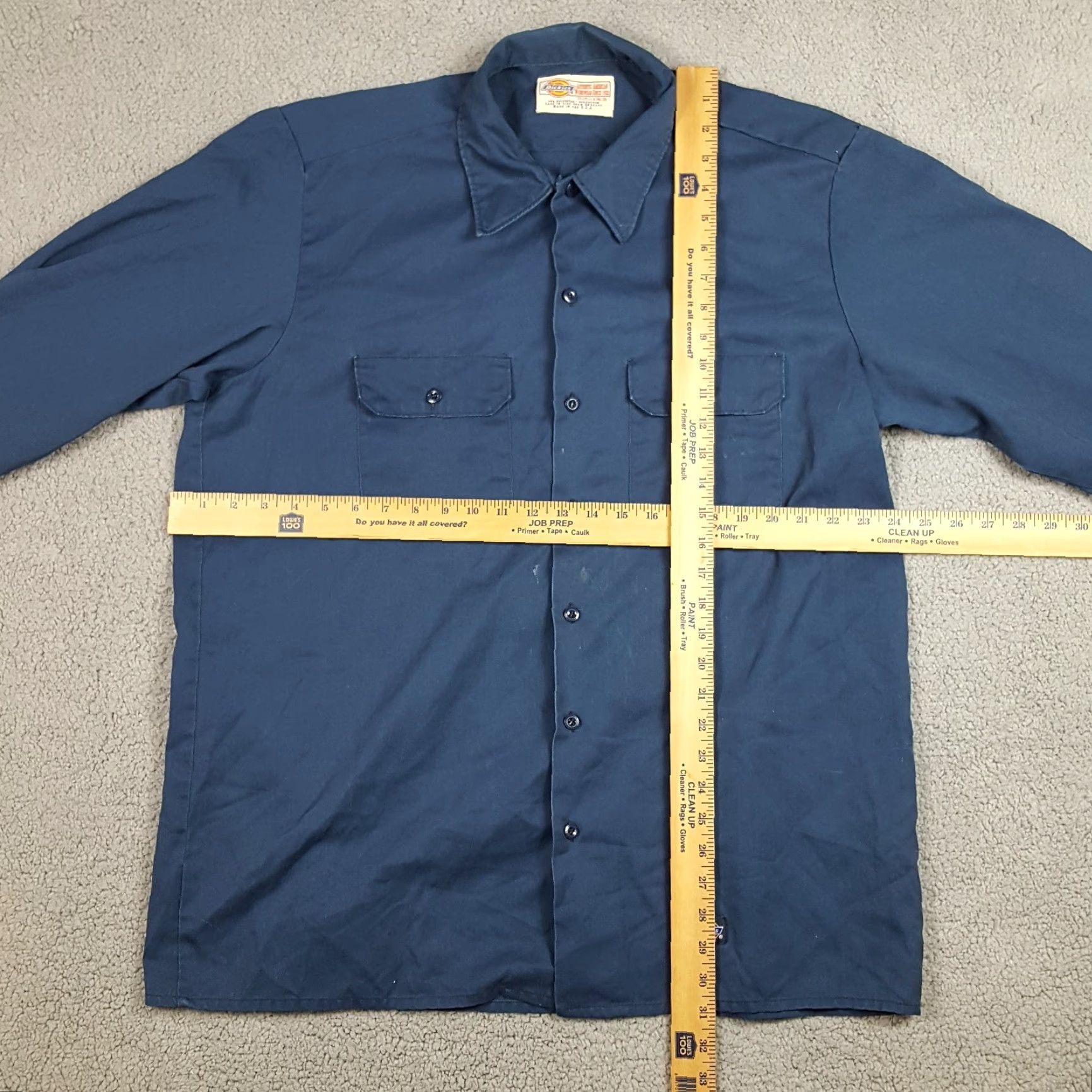 Dickies VINTAGE 90s Dickies Distressed Button-Up Work Shirt Men's XL Blue USA Retro Grunge Size US XL / EU 56 / 4 - 5 Thumbnail