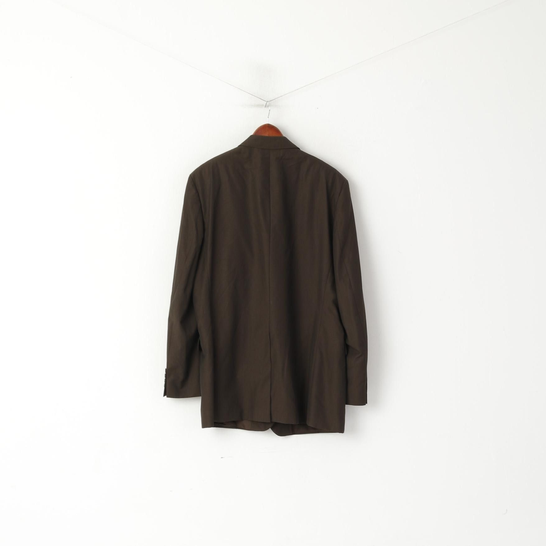 Hugo Boss Hugo Boss Men 54 44 Blazer Brown Virgin Wool 6560 Size 44R - 9 Thumbnail