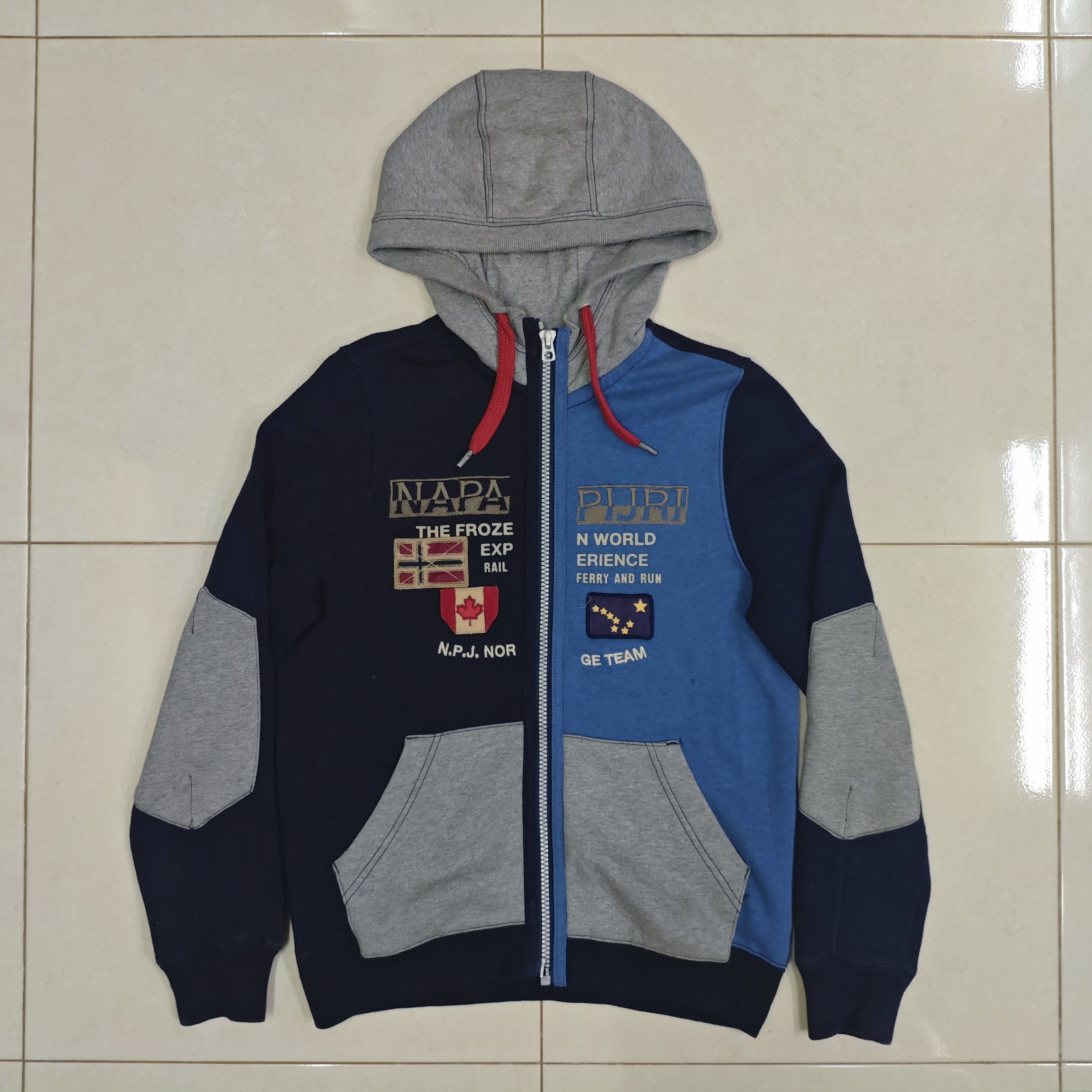 Napapijri NAPAPIJRI Norge Team Colorblock Embroidered Zip Up Hoodie Size US M / EU 48-50 / 2 - 4 Thumbnail
