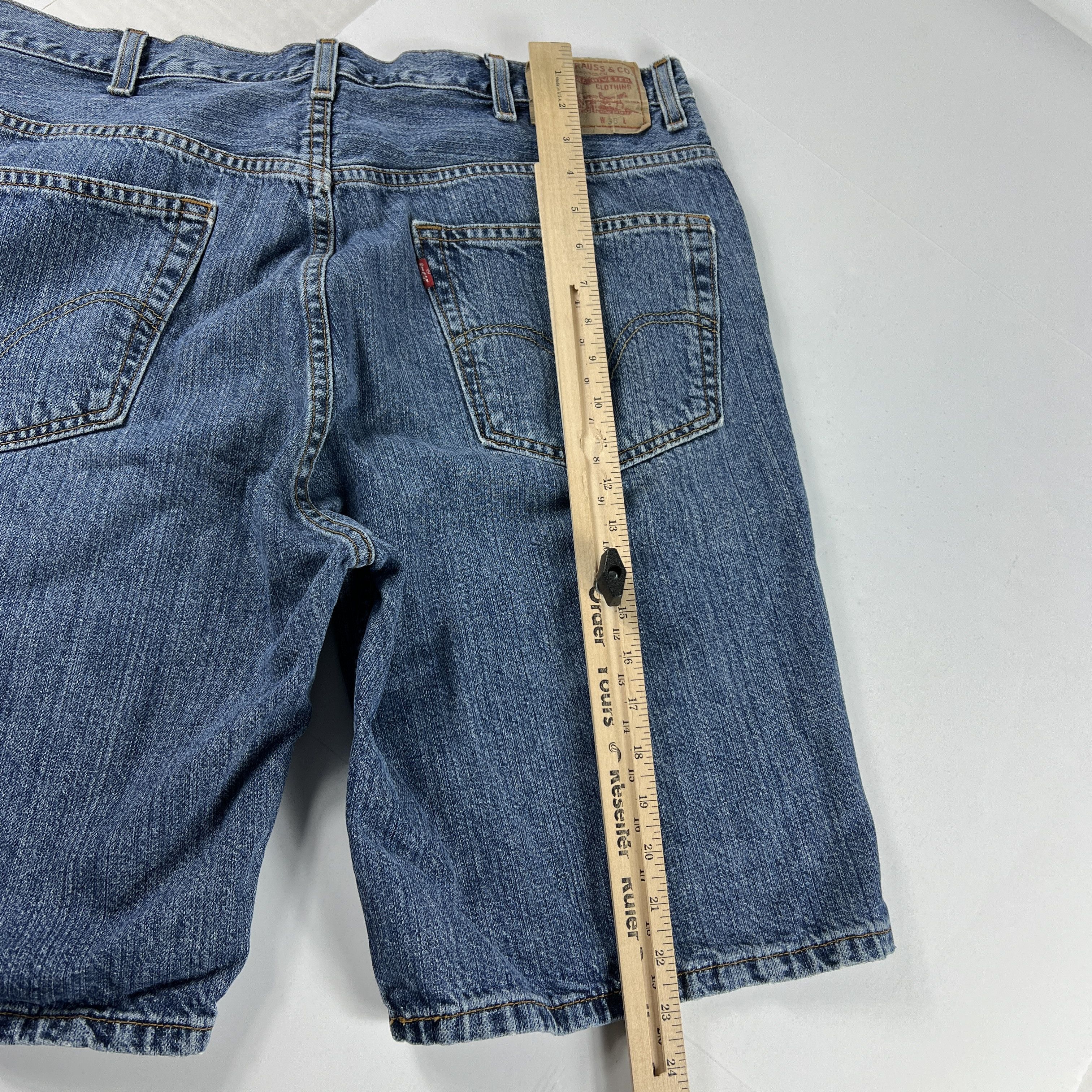 Levi's × Vintage VTG Levi's Jean Shorts 505 Cut Off Distressed Denim Jorts Size US 36 / EU 52 - 12 Thumbnail