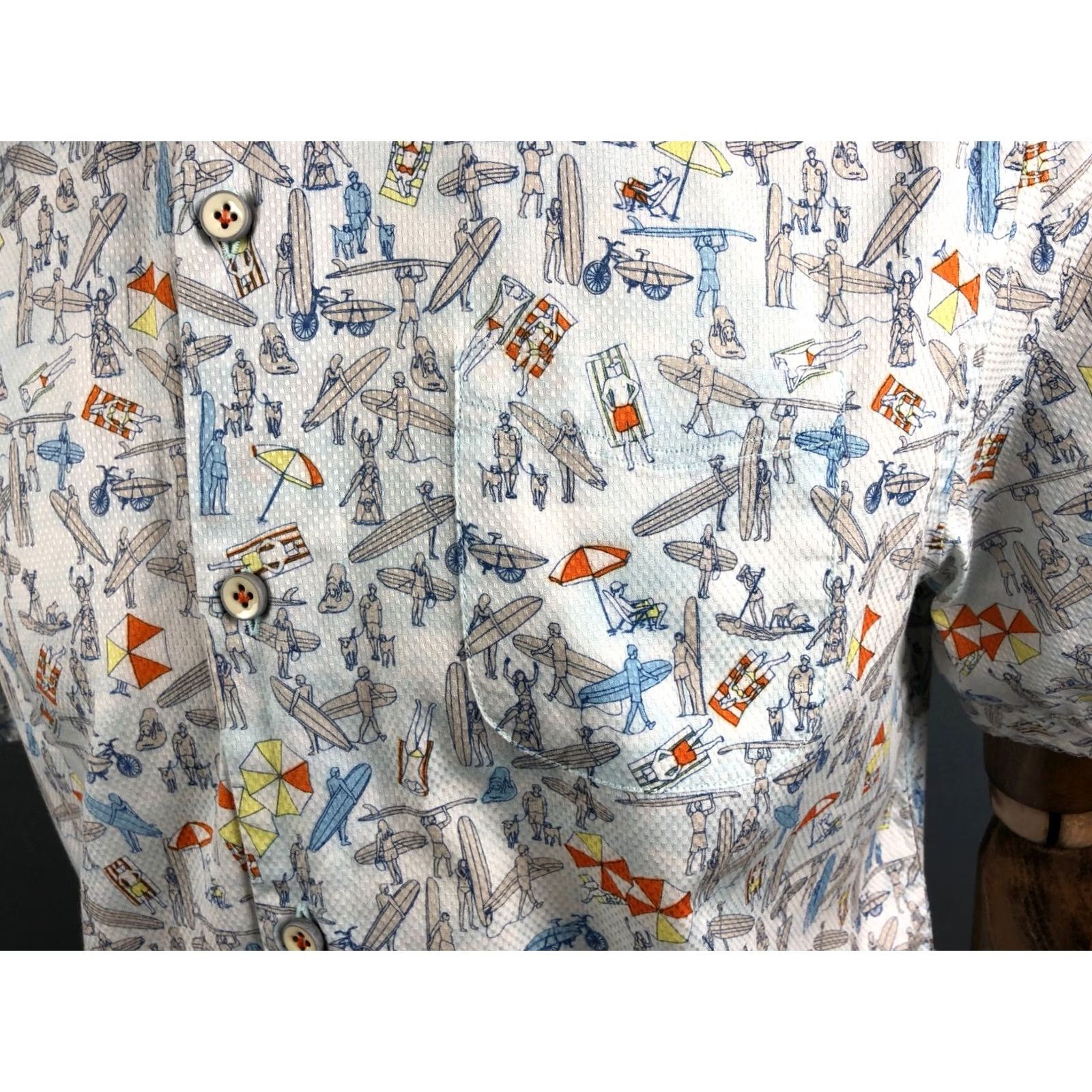 Tommy Bahama Tommy Bahama Shirt Size S Blue Cotton Patterned Men's Size US S / EU 44-46 / 1 - 6 Thumbnail