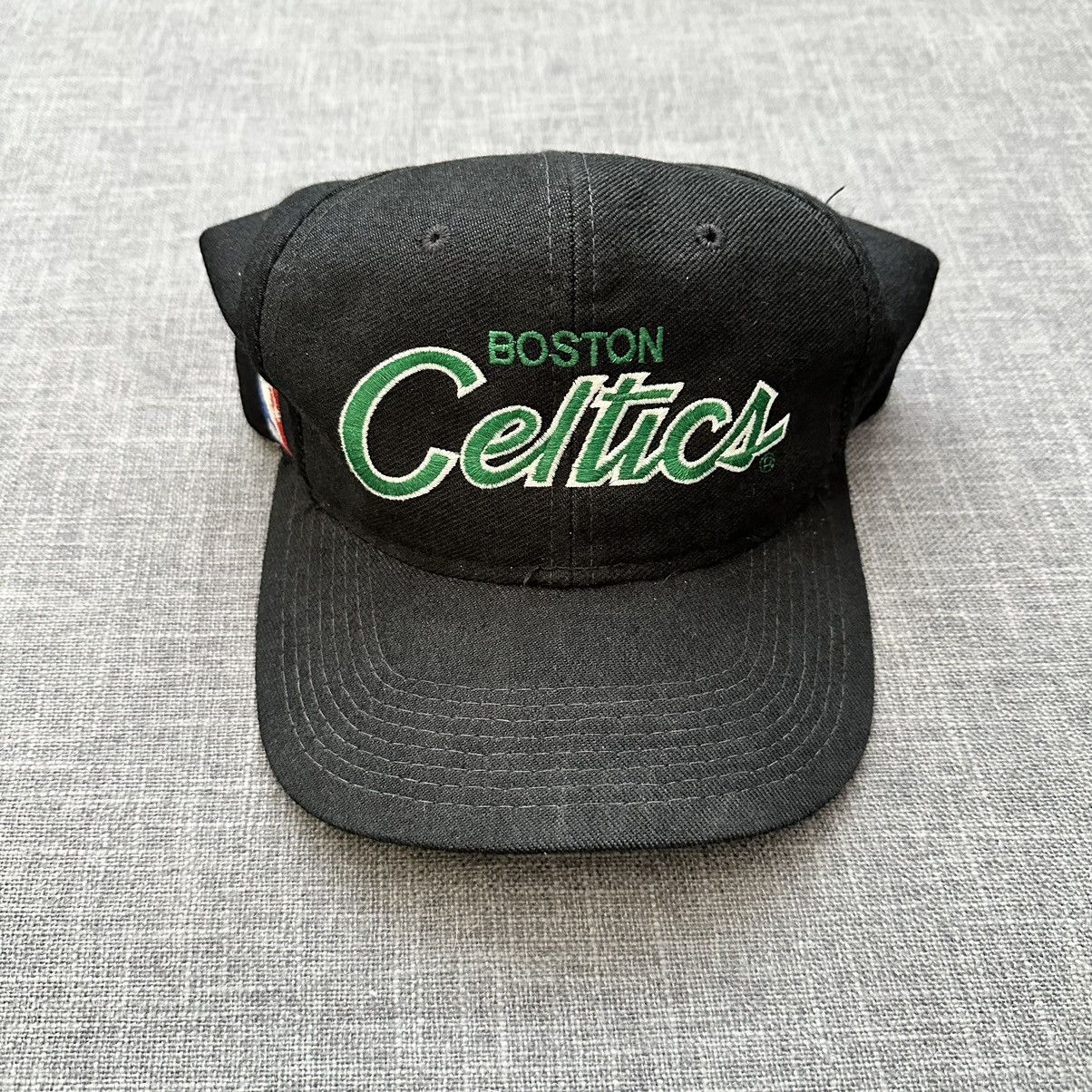 image of Vintage Sports Specialties Boston Celtics Double Line Script in Black, Men's