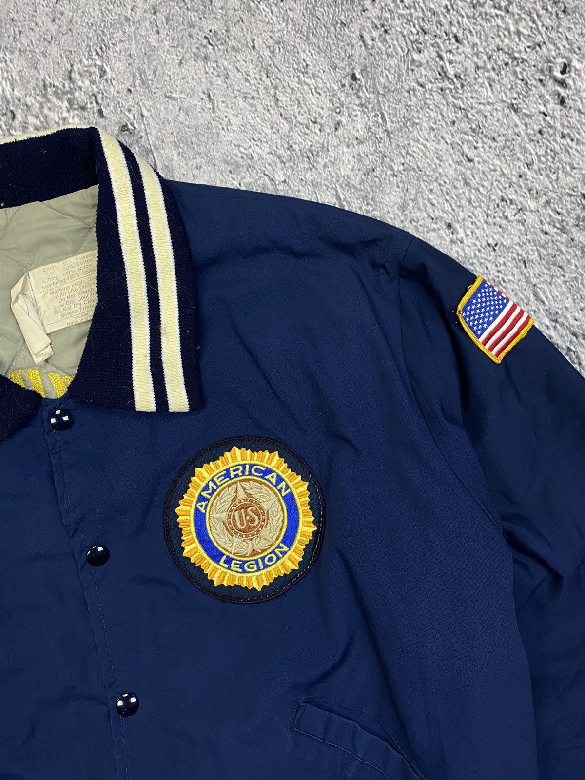 Vintage Vintage Bomber Jacket American Legion 80’ Size US XL / EU 56 / 4 - 4 Thumbnail